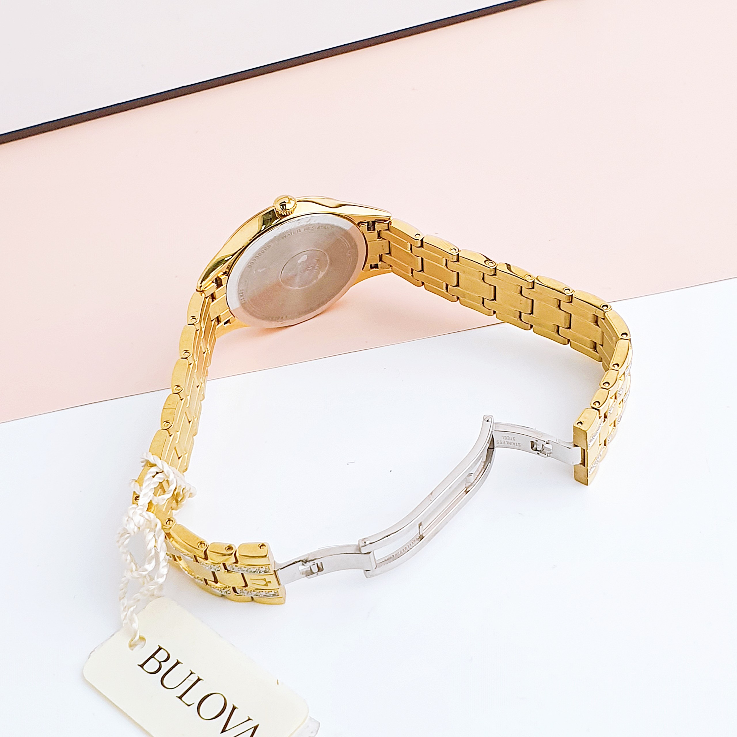 Ảnh 4 của ĐỒNG HỒ NỮ Bulova 98X119 Crystal Gold Watch 32mm