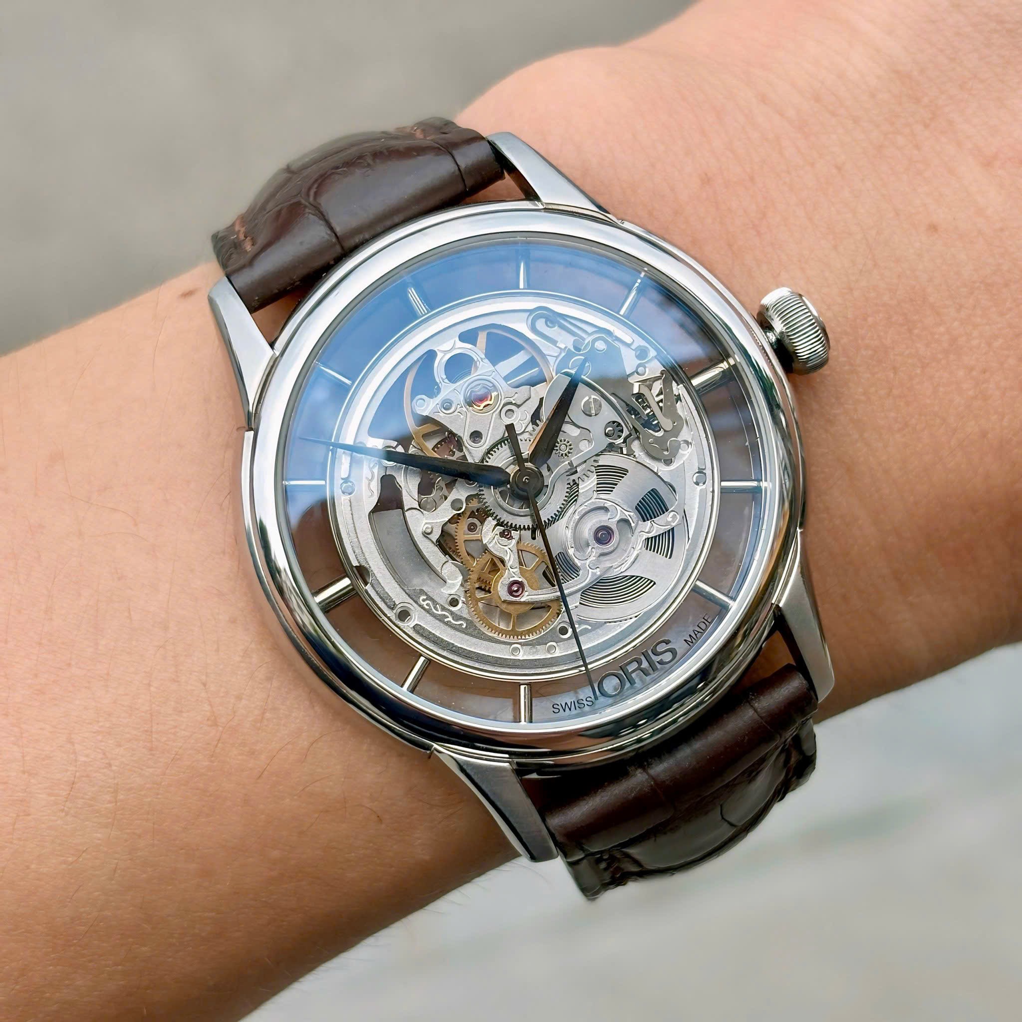 Ảnh 2 của (DEAL LƯỚT) ( ĐỒNG HỒ NAM ) Oris Artelier Skeleton 01 734 7684 4051-07 8 21 77 used