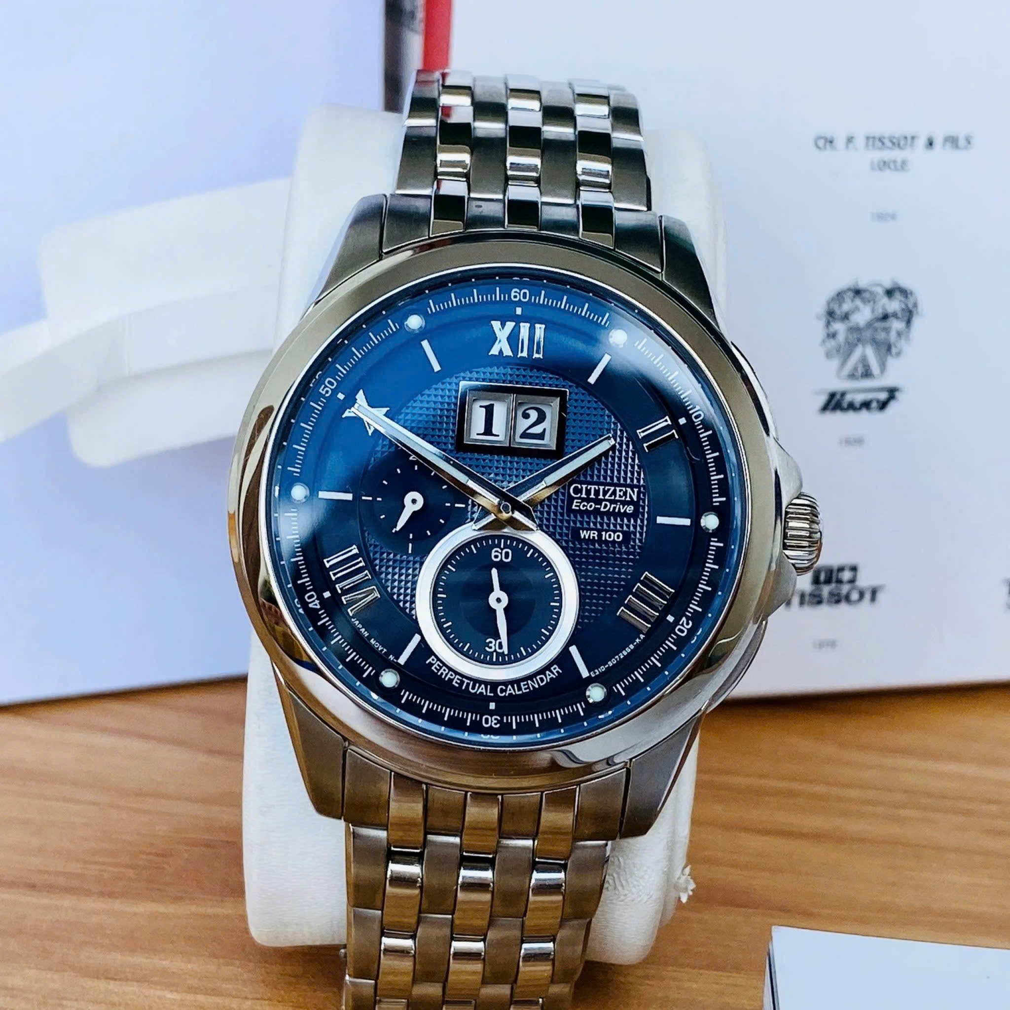 (ĐỒNG HỒ NAM) CITIZEN BT0000-58L ( BT000058L ) ECO-DRIVE PERPETUAL CALENDAR WATCHES 43.5MM