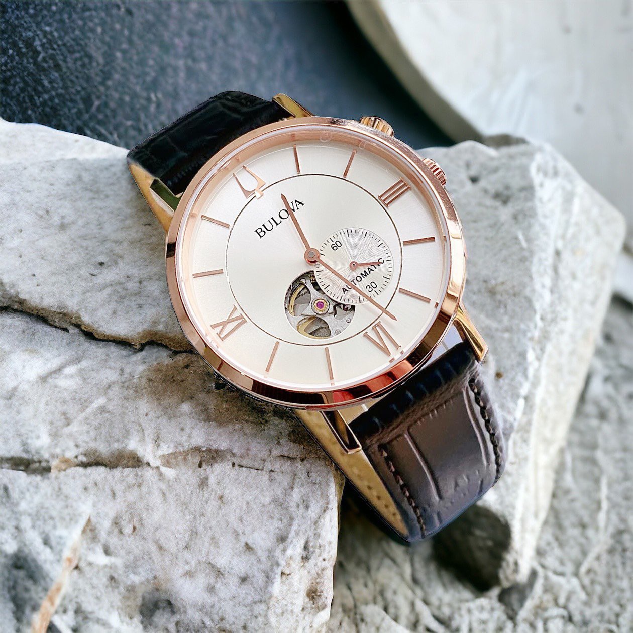(NEW) (ĐỒNG HỒ NAM) Bulova American Clipper Silver Dial Automatic 97A150