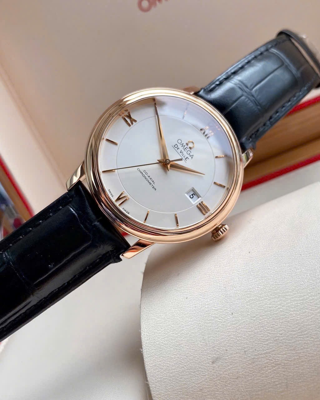 Ảnh 3 của (DEAL LƯỚT) (ĐỒNG HỒ NAM) OMEGA DE VILLE PRESTIGE 424.53.40.20.02.001 (42453402002001)