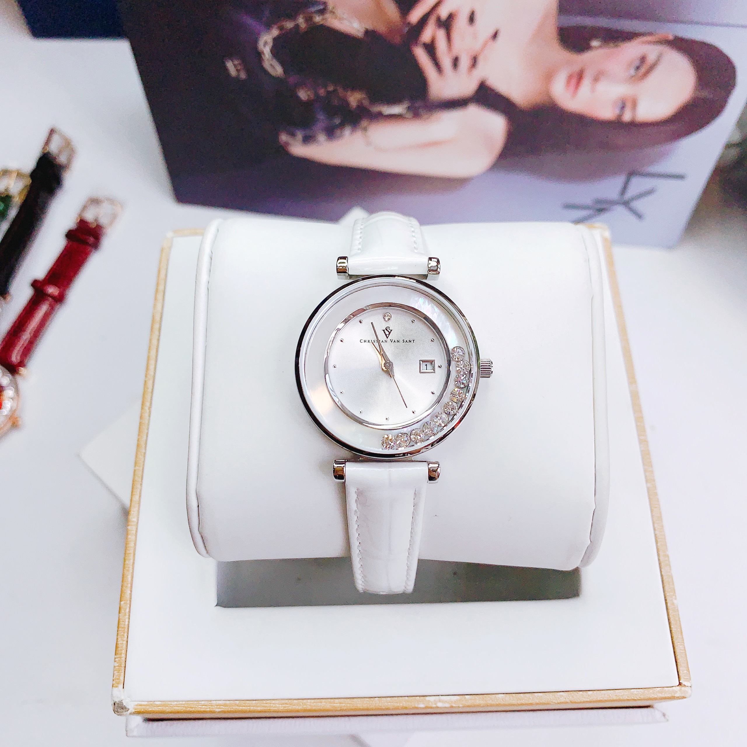 Ảnh 4 của (ĐỒNG HỒ NỮ) CHRISTIAN VAN SANT Bria Quartz Silver Dial Ladies Watch CV3811 40MM