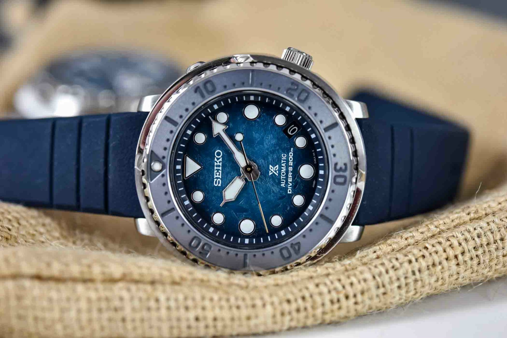 Ảnh 6 của (ĐỒNG HỒ NAM) (New) Seiko Prospex SRPH77K1 Divers Tuna Antartica Silicone Strap Watch ( SRPH77 )
