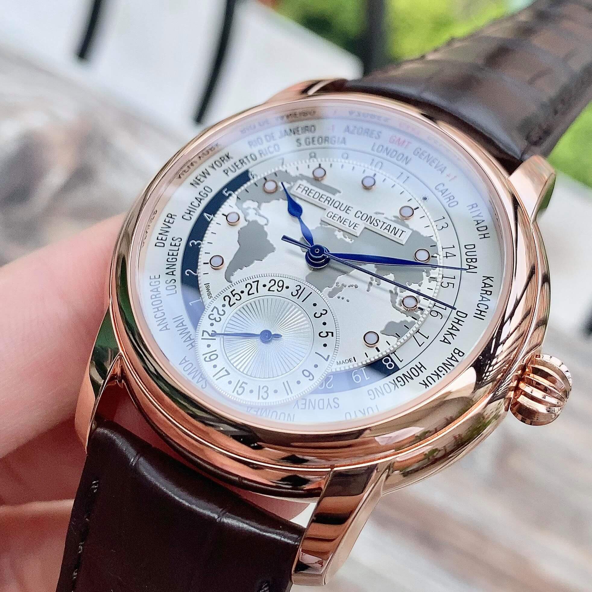 Frederique Constant 42MM Worldtimer FC-718WM4H4 (FC718WM4H4)