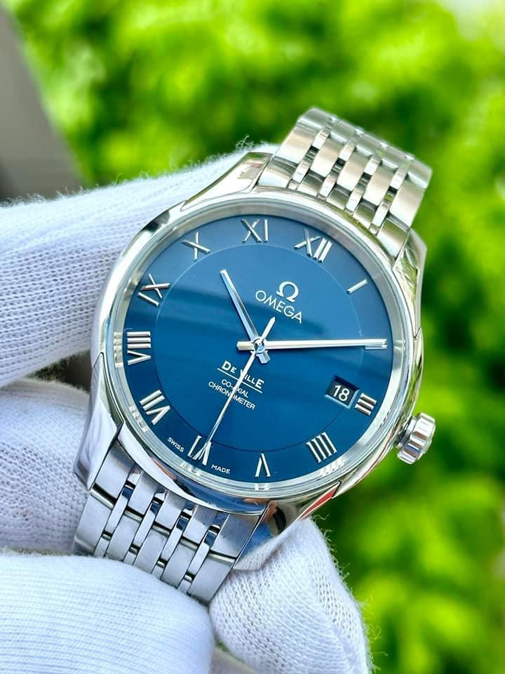 Ảnh 3 của (HÀNG LƯỚT) Đồng hồ nam OMEGA De Ville Chronometer Co-Axial 41mm Blue Dial Stainless Steel Men's Watch 431.10.41.21.03.001