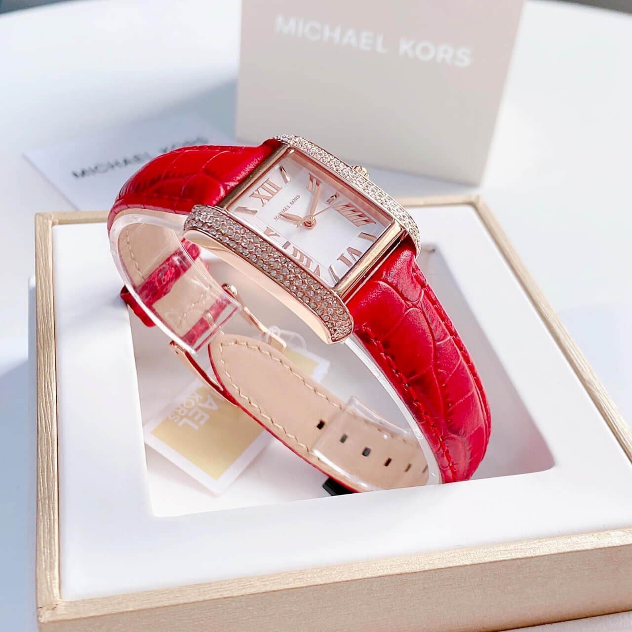 Ảnh 4 của ĐỒNG HỒ NỮ Michael Kors Emery Red Watch MK4689 ,33mm
