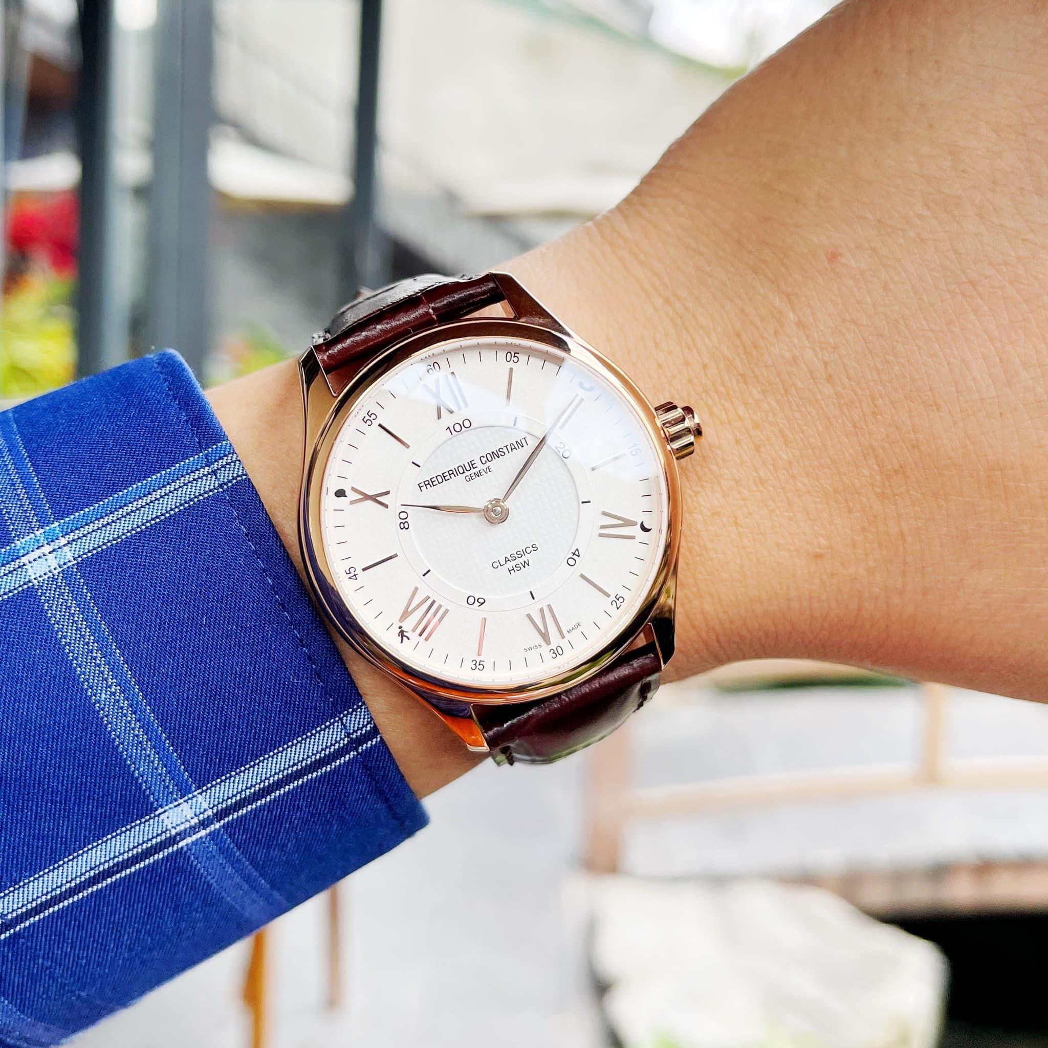 Ảnh 2 của (ĐỒNG HỒ NAM) (New) Frederique Constant Classics White Dial FC-282V5B4 ( FC282V5B4 ) ( 282V5B4) 42mm