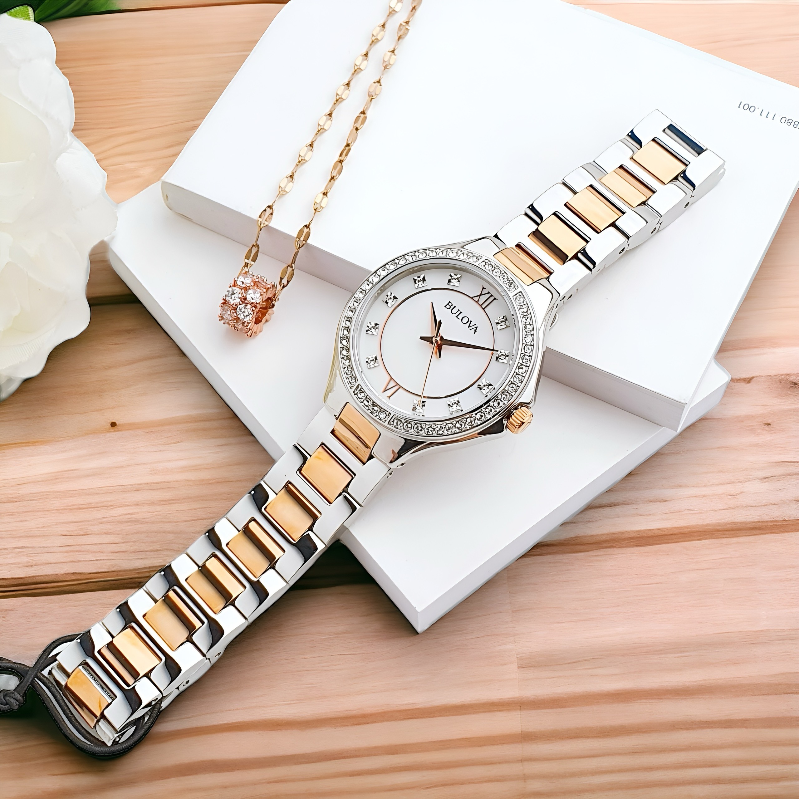 Ảnh 4 của (ĐỒNG HỒ NỮ) Bulova Ladies Crystal Accented Demi Bulova 98L294 29mm