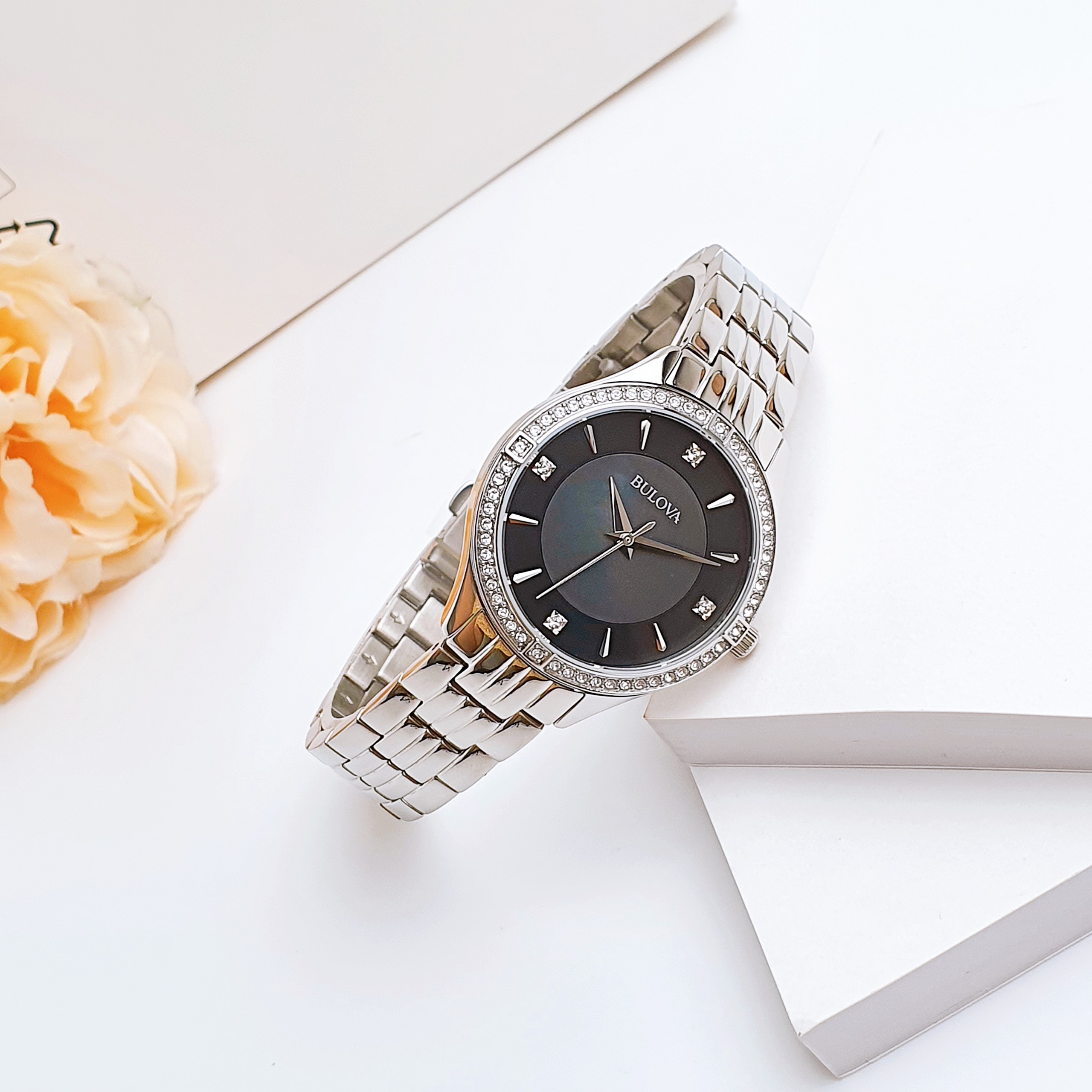 Ảnh 3 của (ĐỒNG HỒ NỮ) BULOVA 96L281 QUARTZ SILVER TONE 32mm