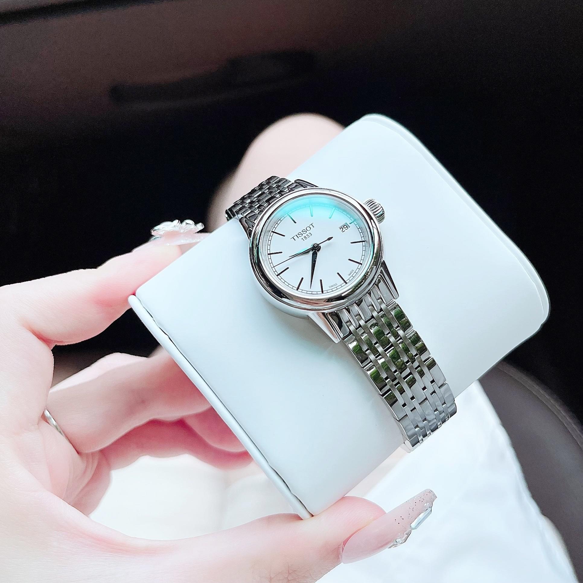 Ảnh 4 của (ĐỒNG HỒ NỮ) Tissot Quartz T085.210.11.011.00  Carson White Dials Stainless Steel Watch ( T0852101101100 ) 29mm