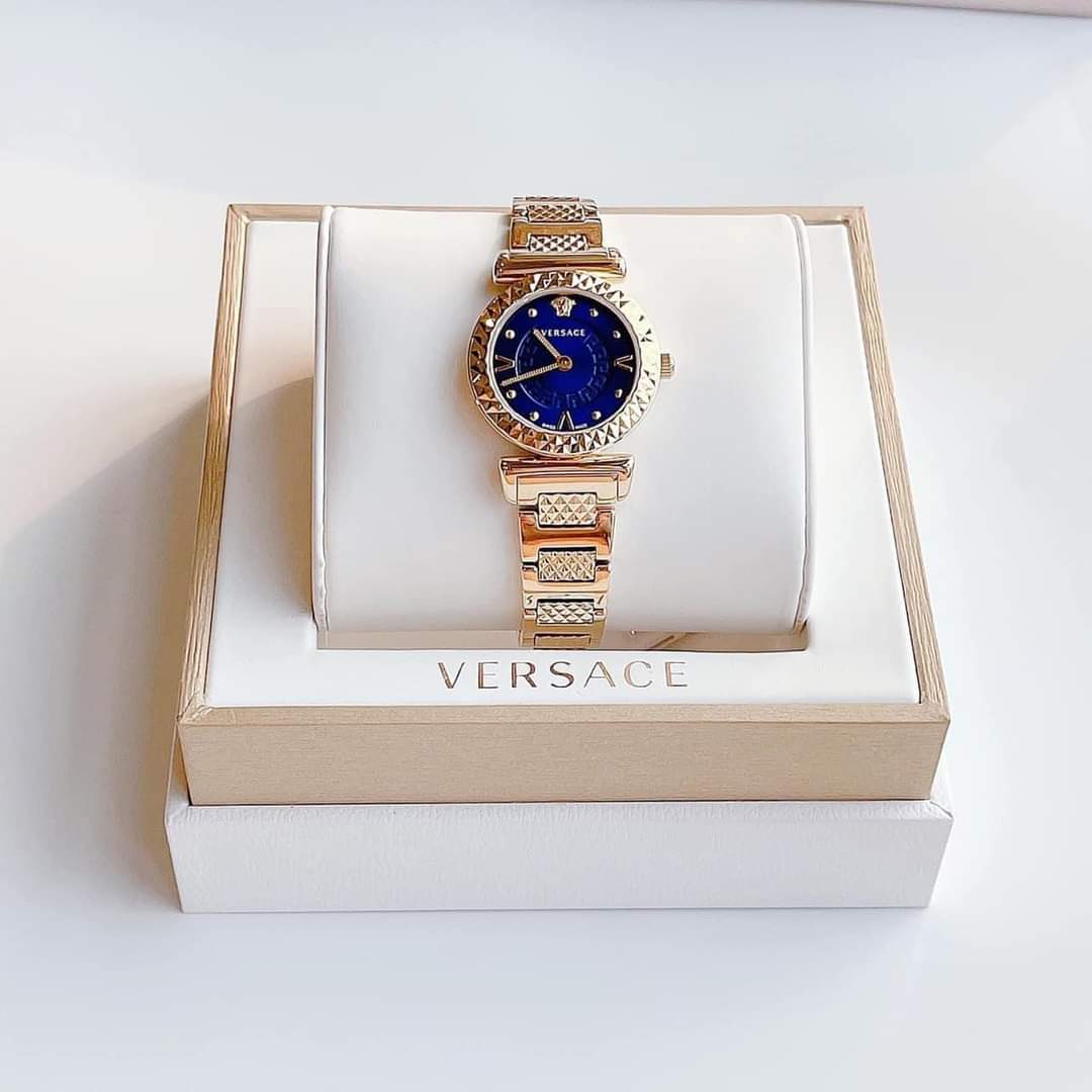 ĐỒNG HỒ NỮ Versace Mini Vanity Quartz Blue Dial Ladies Watch VEAA01420