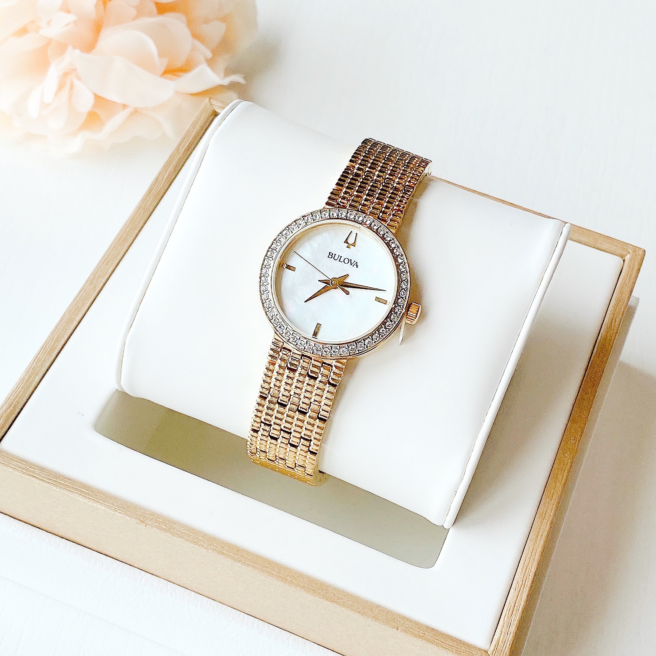 (ĐỒNG HỒ NỮ) Bulova Quartz 98L278 Phantom Gold-Tone 28mm