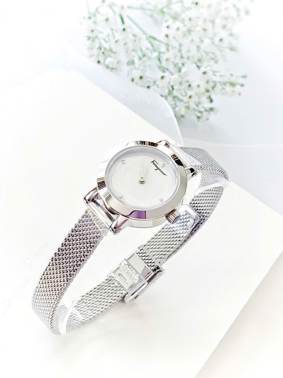 ( ĐỒNG HỒ NỮ ) Salvatore Ferragamo Fiore Quartz Mother of Pearl Dial Ladies Watch SFBX00119