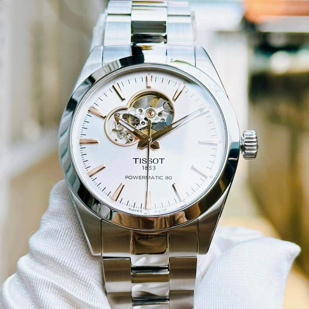 (ĐỒNG HỒ NAM) Tissot Gentleman Powermatic 80h Open Heart T127.407.11.031.01 ( T1274071103101 ) 40mm