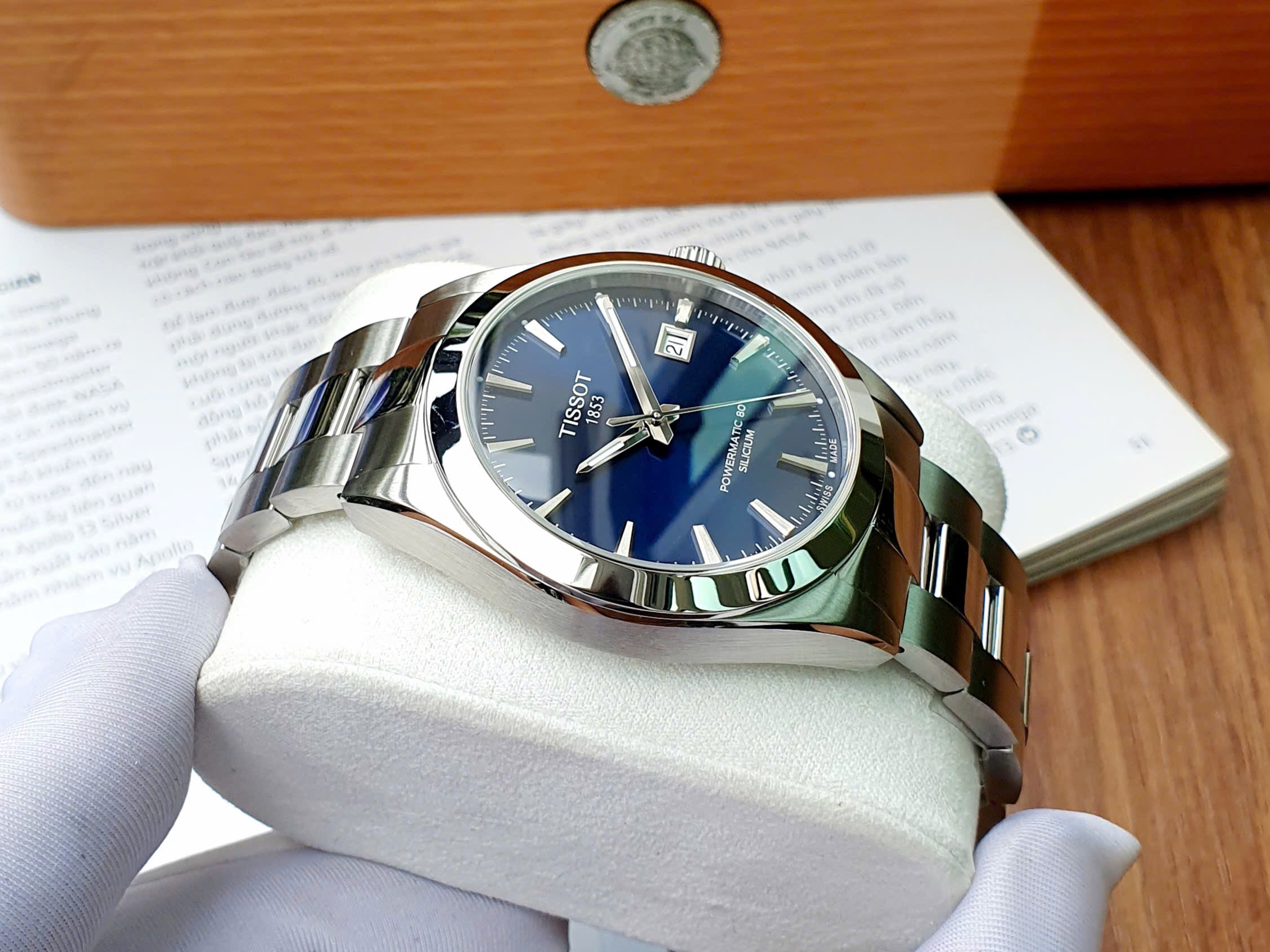 Ảnh 7 của ( ĐỒNG HỒ NAM ) Tissot Gentleman Powermatic 80 Silicium T127.407.11.041.00 ( T1274071104100  ) 40mm
