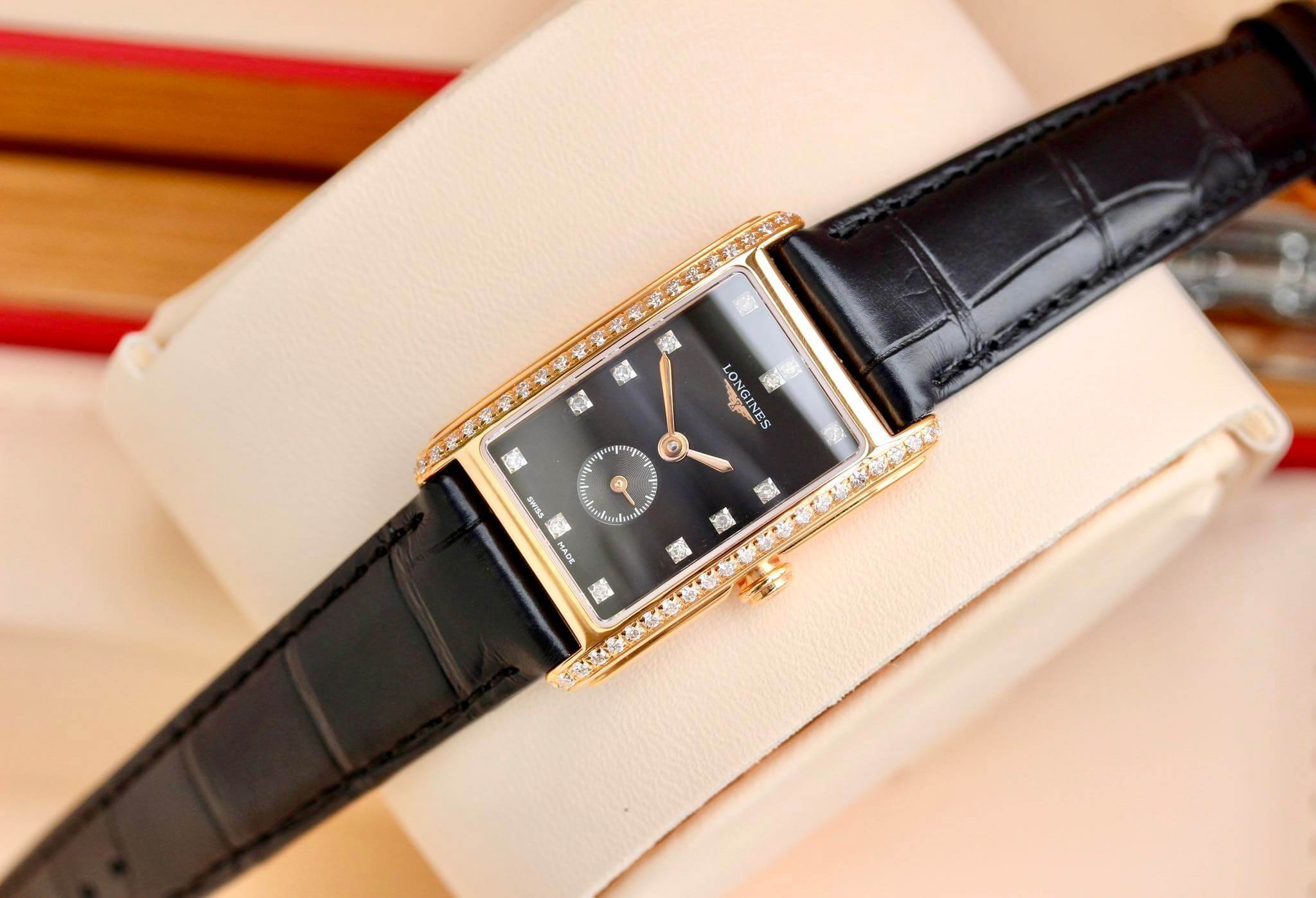 Ảnh 2 của (ĐỒNG HỒ NỮ) (NEW) LONGINES Dolce Vita 18K Gold – full Diamond L5.255.9.57.0 L52559570 ~ 30mm tròn