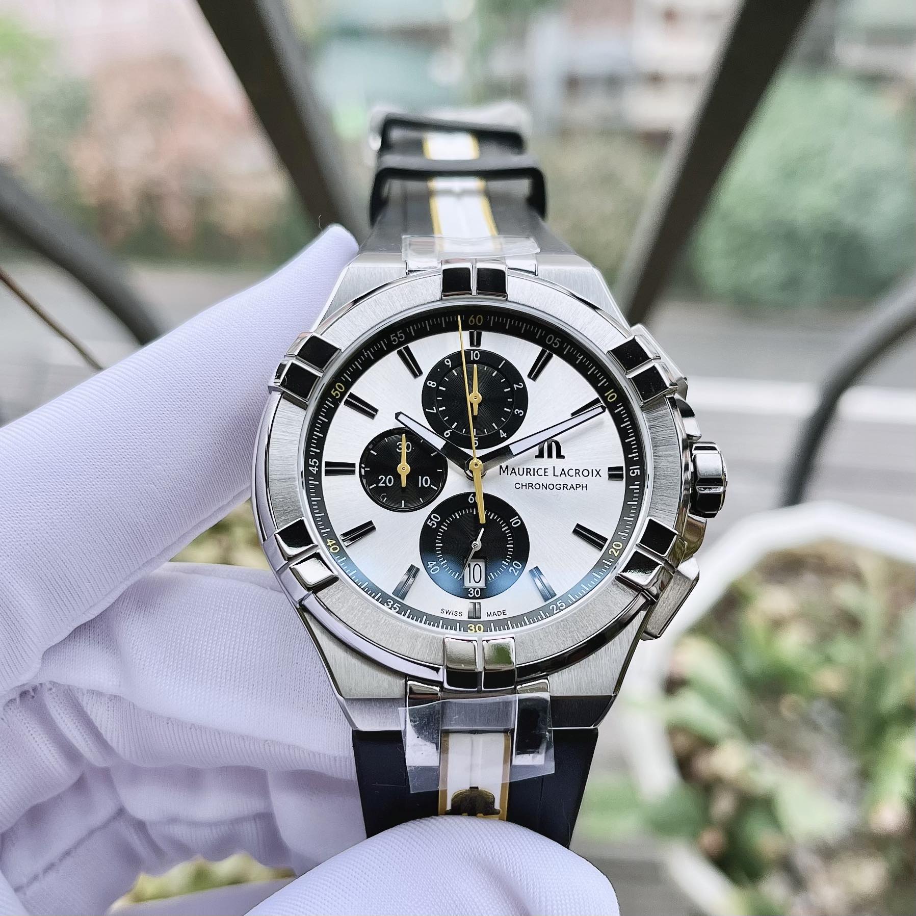 (ĐỒNG HỒ NAM) (New) Maurice Lacroix Aikon Chronograph Special Edition Kotc Titanium AI1018-TT030-130-K (AI1018TT030130K)