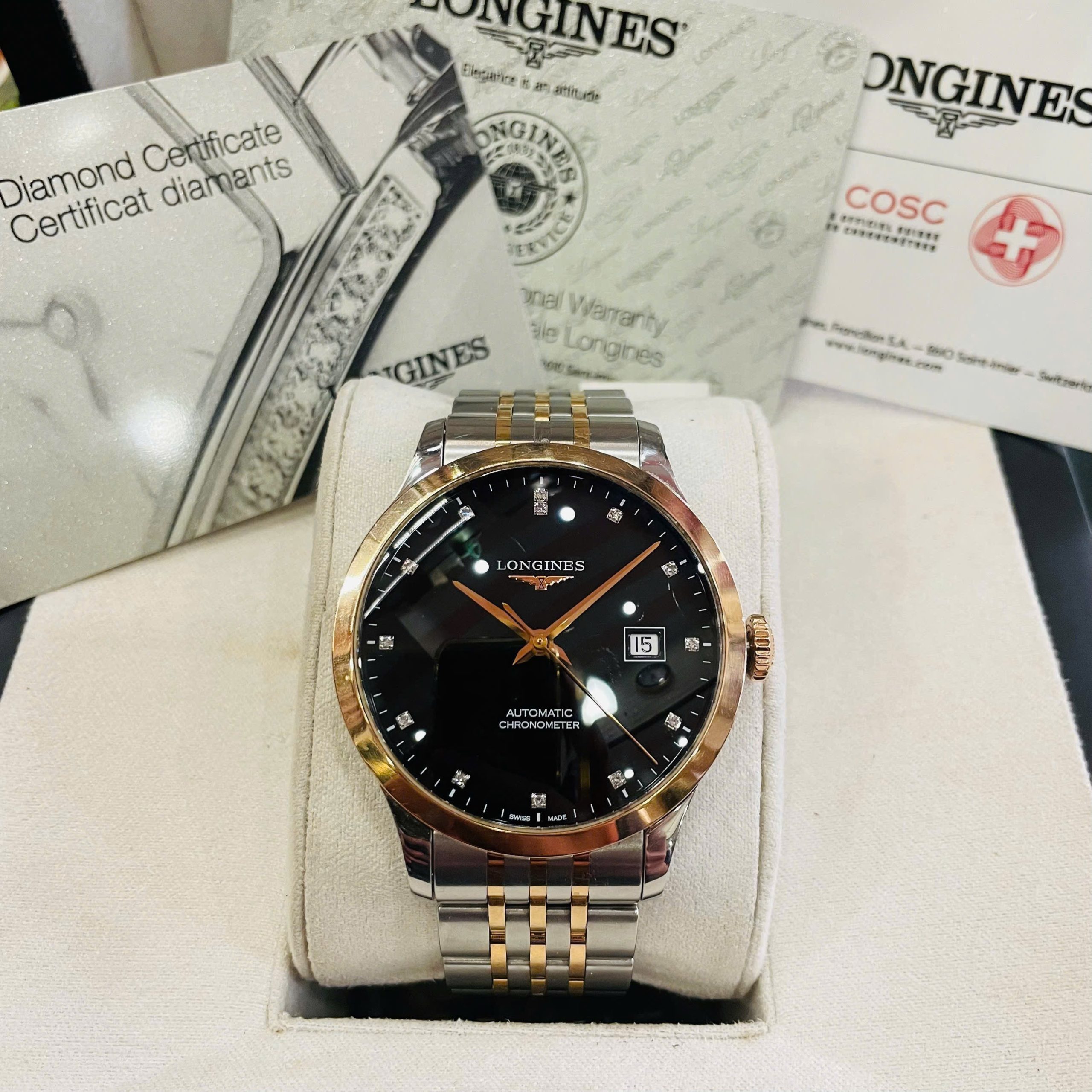 [DEAL LƯỚT] LONGINES RECORD COLLECTION L2.821.5.57.7 L28215577, 40MM
