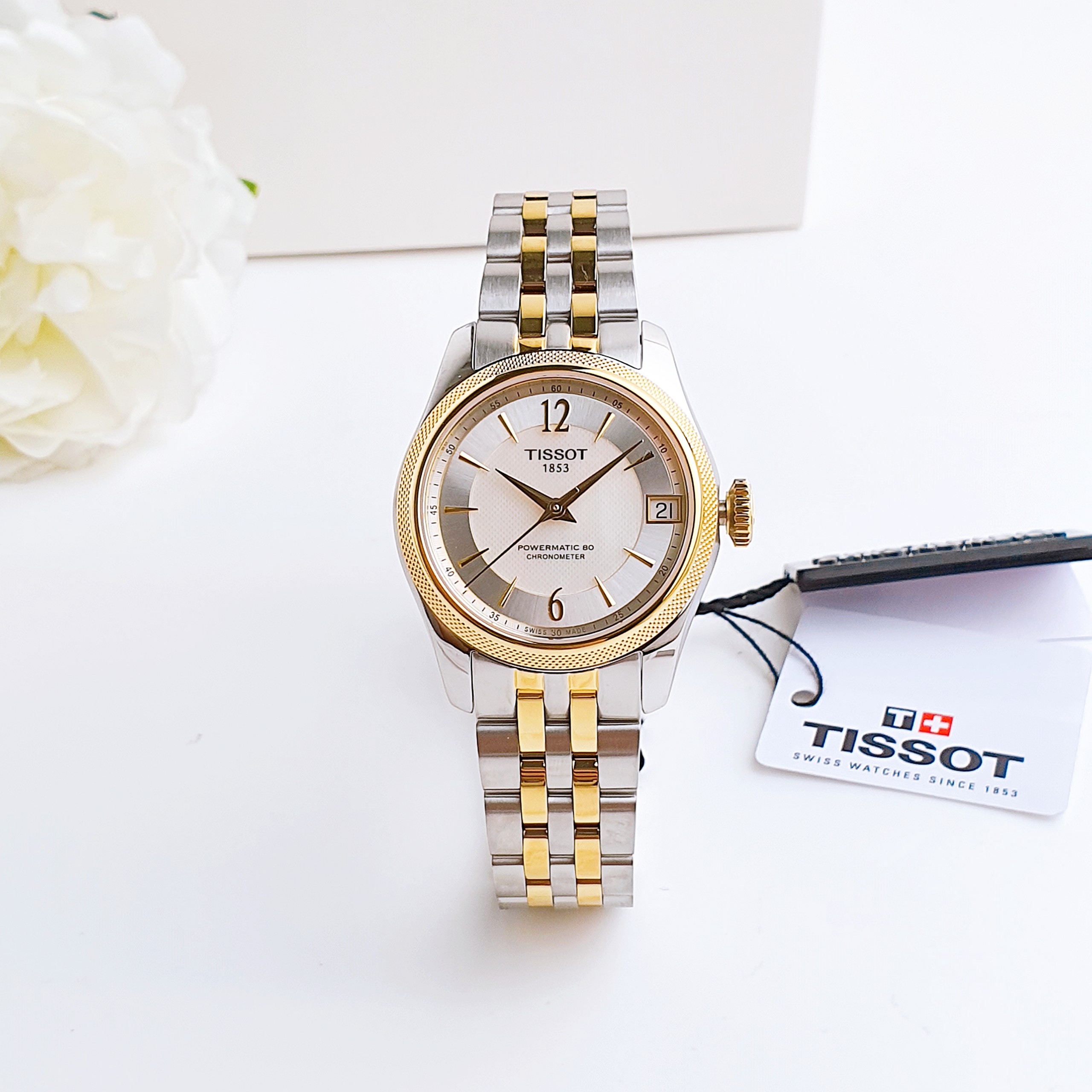 (ĐỒNG HỒ NỮ) TISSOT BALLADE POWERMATIC 80 COSC LADY T108.208.22.117.00 (T1082082211700) 32mm
