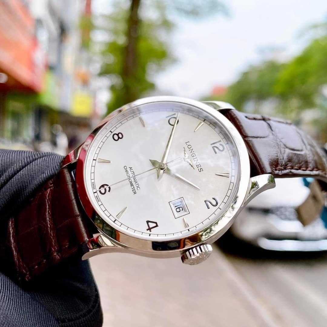 Ảnh 3 của (ĐỒNG HỒ NAM) (New)  Longines Record Automatic Chronometer L2.820.4.76.2 ( L28204762 ) 38.5mm