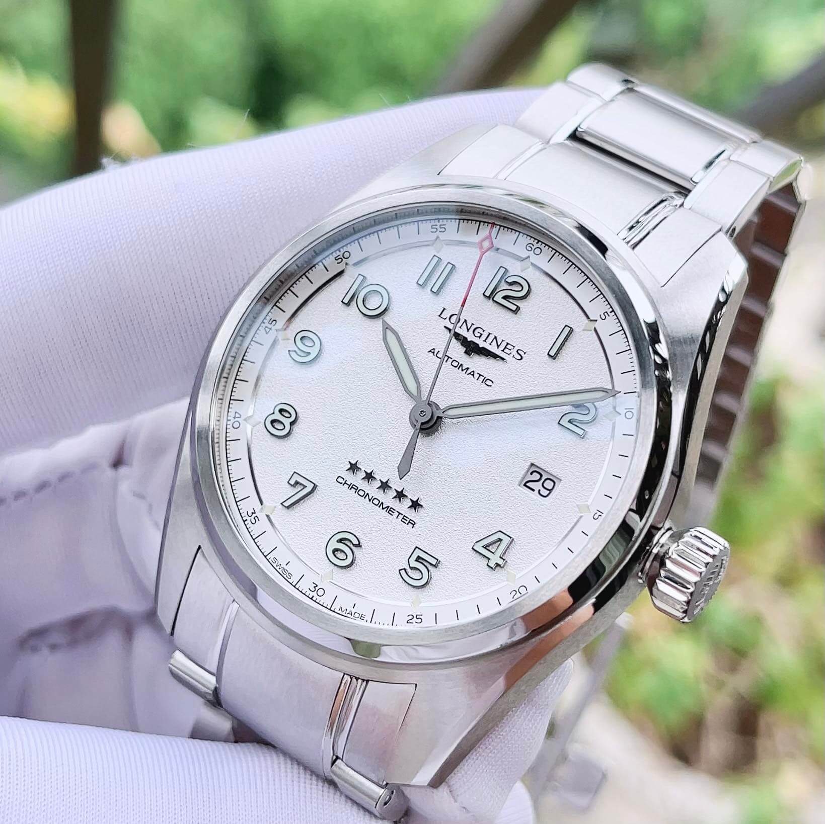 Ảnh 2 của (ĐỒNG HỒ NAM) (New)  Longines Spirit Automatic Silver Dial L3.810.4.73.6 (L38104736) 40mm