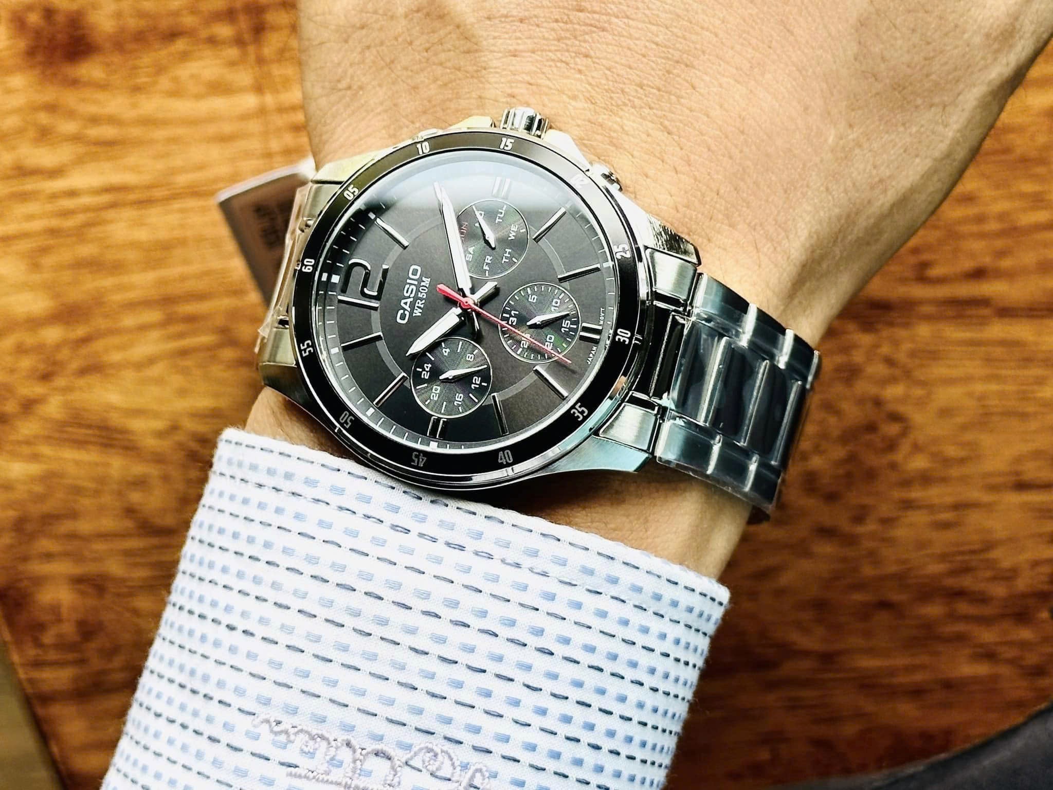 Ảnh 3 của (ĐỒNG HỒ NAM) Casio Quartz MTP-1374D-1AV ( MTP1374D1AV )