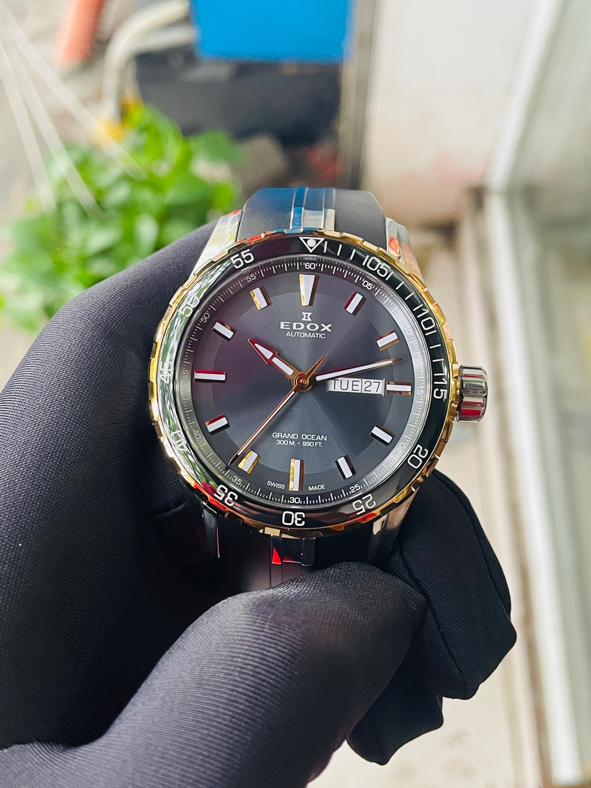 Ảnh 5 của (HÀNG LƯỚT) (ĐỒNG HỒ NAM) Edox Grand Ocean Grey Dial 88002-357RCA-NIR (88002357RCANIR), 42MM