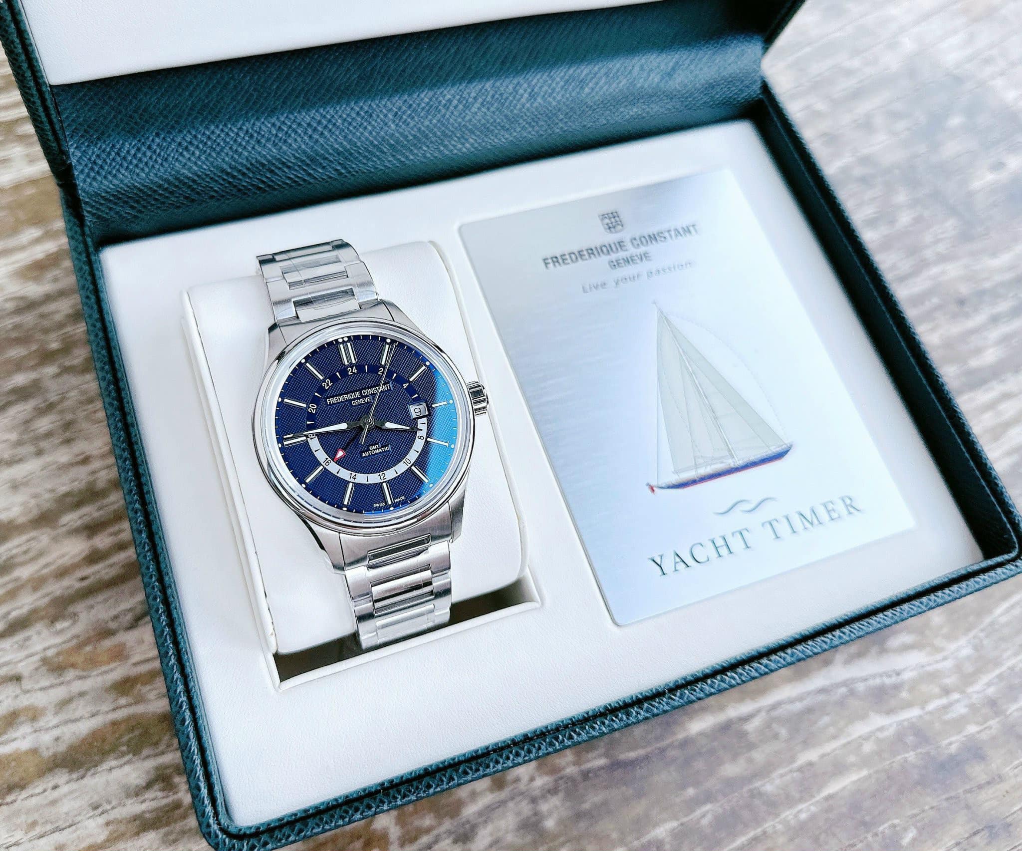 (ĐỒNG HỒ NAM) (New) Frederique Constant Yacht Timer GMT FC-350NT4H6B ( FC350NT4H6B ) ( 350NT4H6B ) 42mm