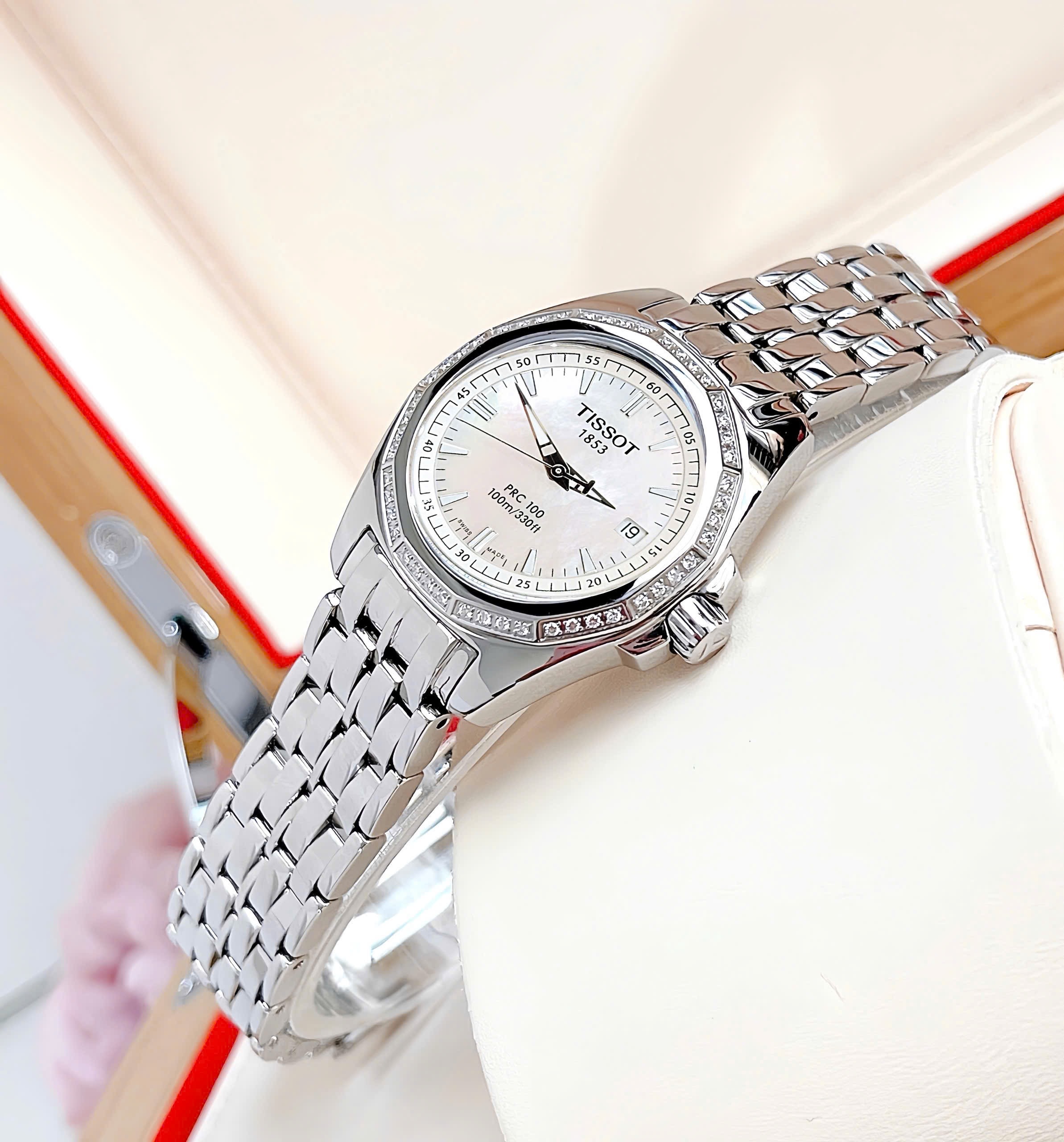 Ảnh 5 của (ĐỒNG HỒ NỮ) Tissot T-Sport White Mother of Pearl Women's Watch - T22.1.181.21