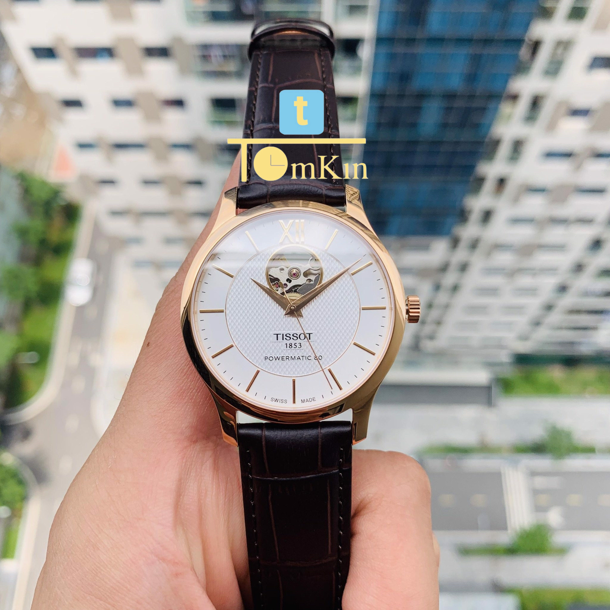 Tissot Tradition Powermatic 80 Open Heart T063.907.36.038.00 ( T0639071103800 )