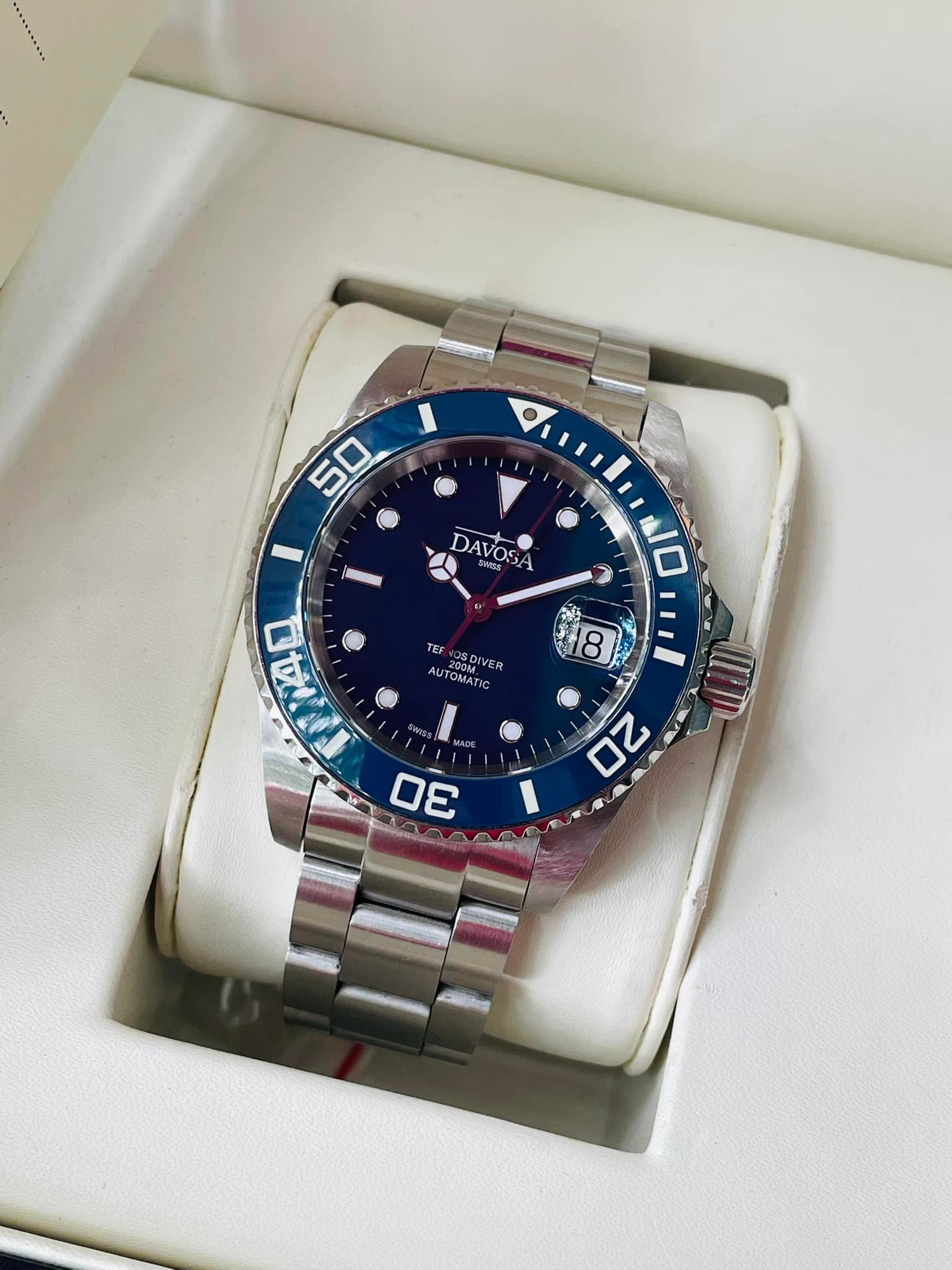 (HÀNG LƯỚT) Đồng hồ nam Davosa Ternos Diver 40mm Blue Automatic 16155504