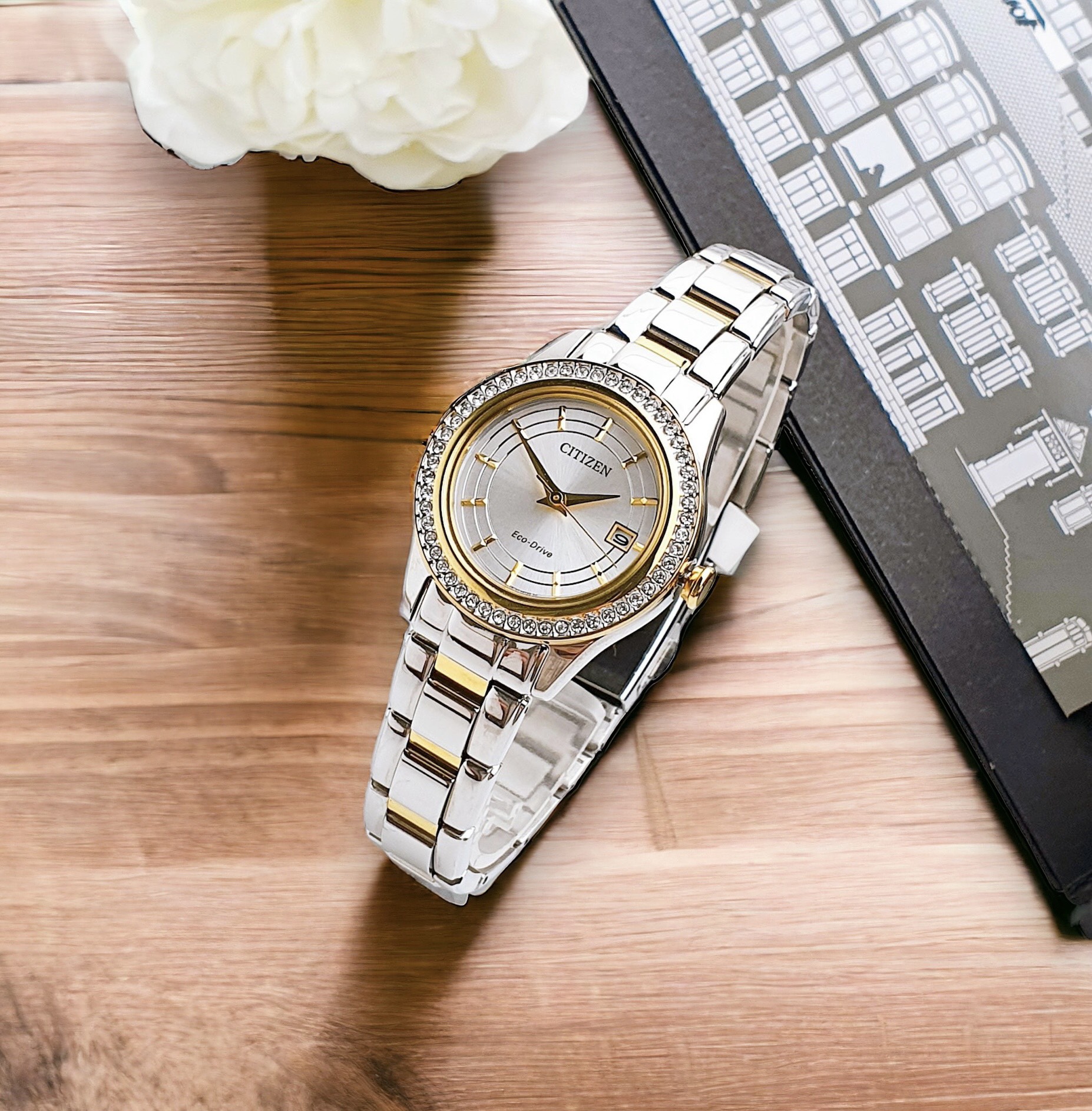 Ảnh 2 của (ĐỒNG HỒ NỮ) Citizen FE112458A Silhouette Women's Two Tone Watch 28mm