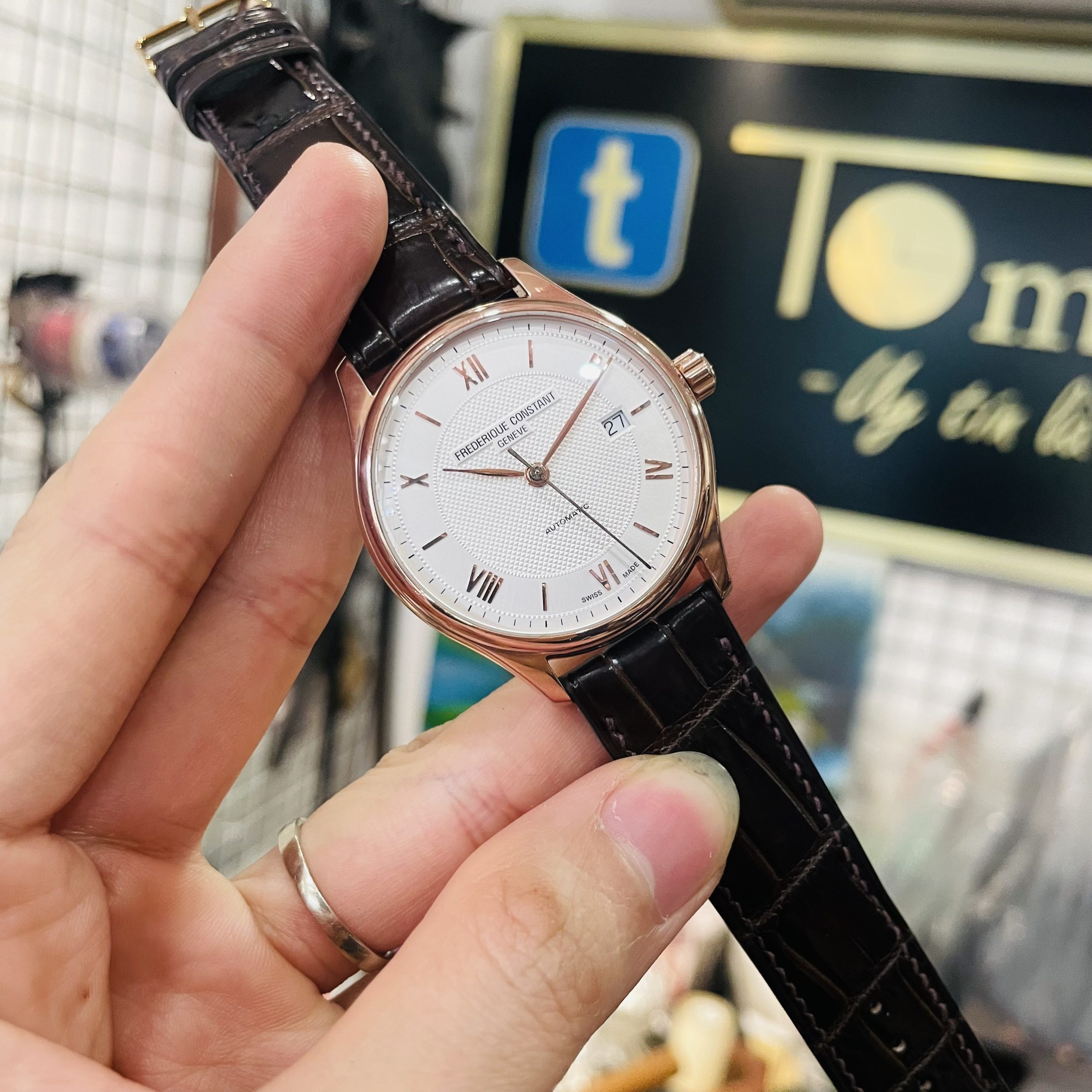 Ảnh 2 của (DEAL LƯỚT) (Đồng hồ nam) Frederique Constant Classic index Automatic Men's Watch FC-303MV5B4 (303MV5B4 ) (  FC303MV5B4 ) 40mm