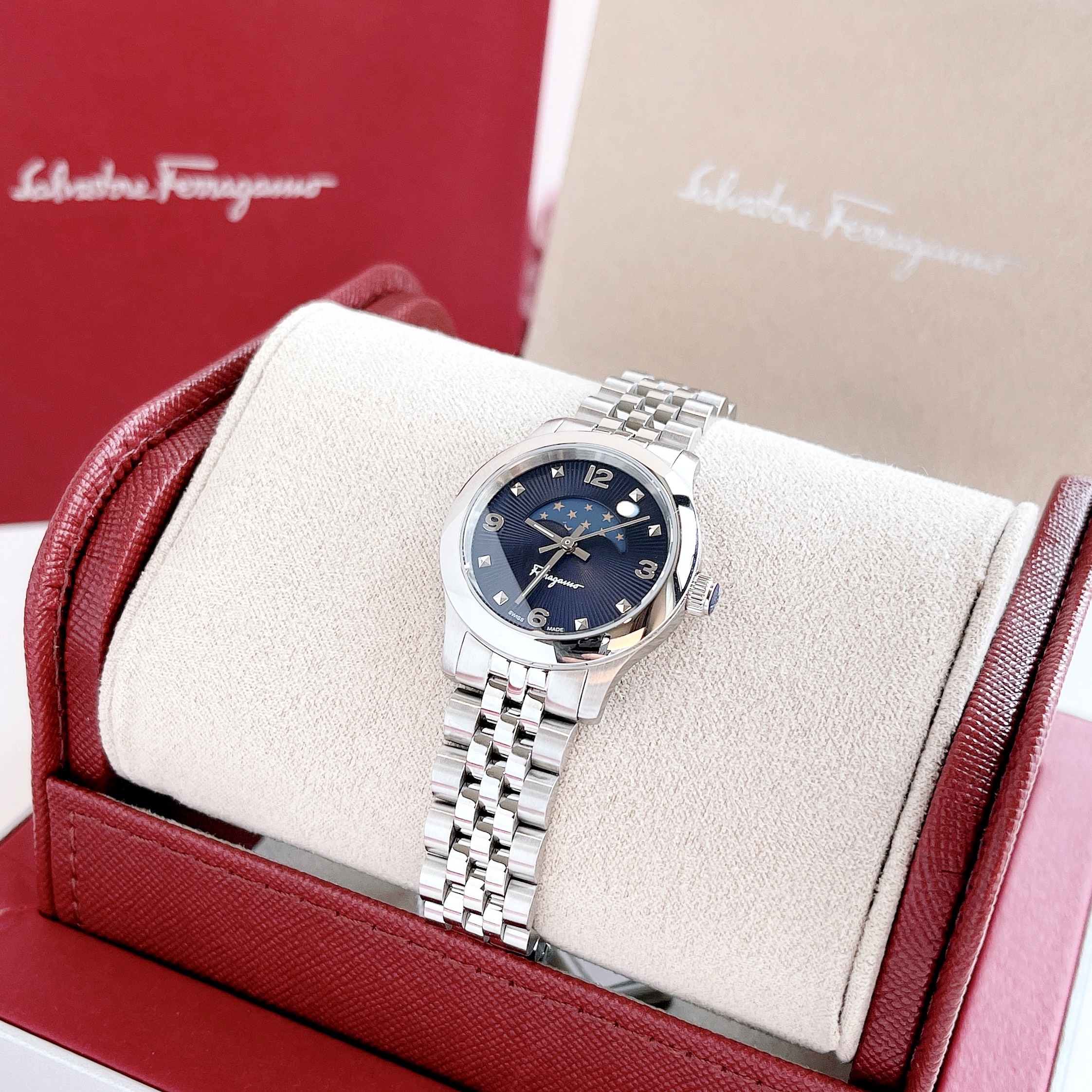 Ảnh 3 của (ĐỒNG HỒ NỮ) SALVATORE FERRAGAMO  Duo Quartz Blue Dial Ladies Watch SFMN00122