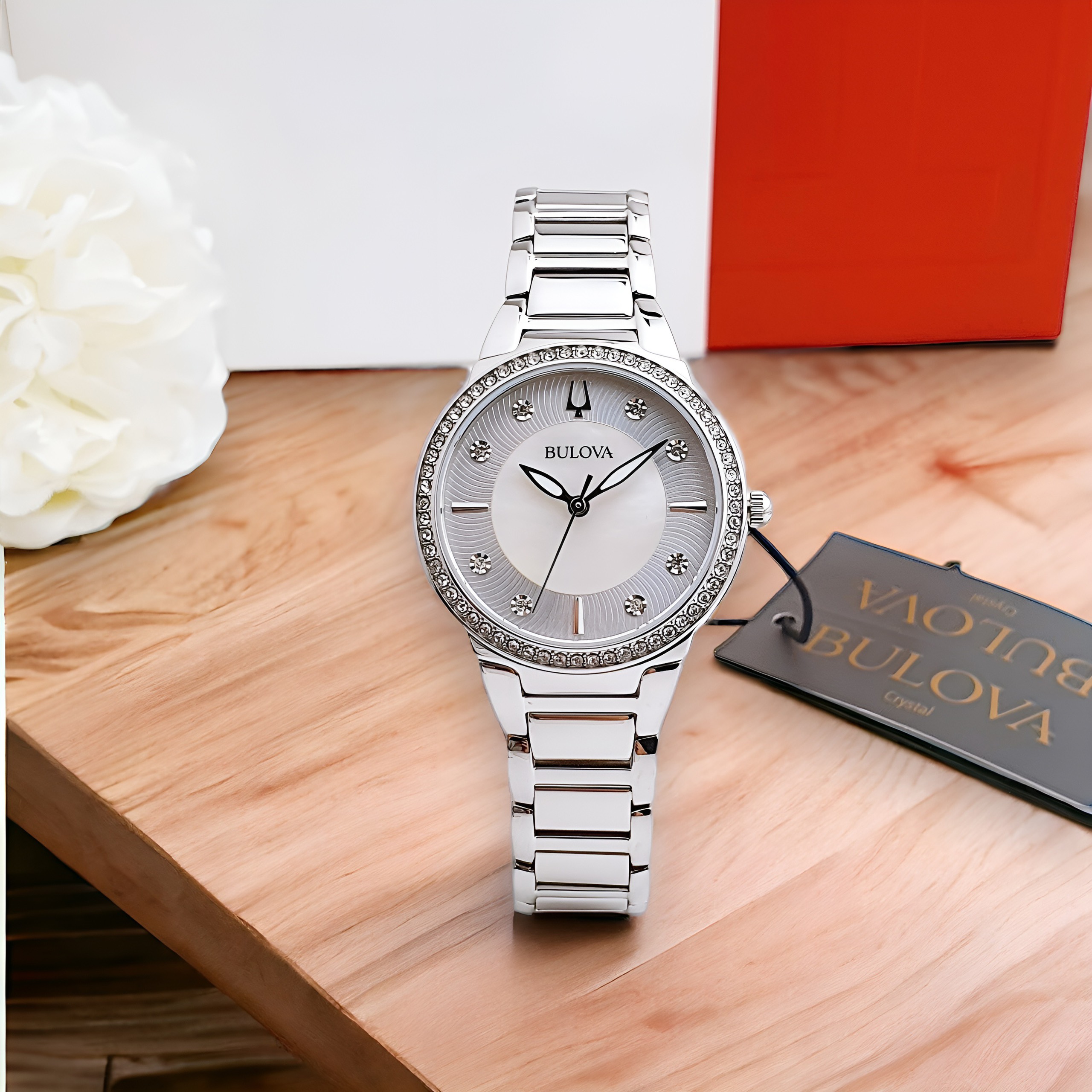(ĐỒNG HỒ NỮ) Bulova 96L267 Crystal Women's Watch 32mm