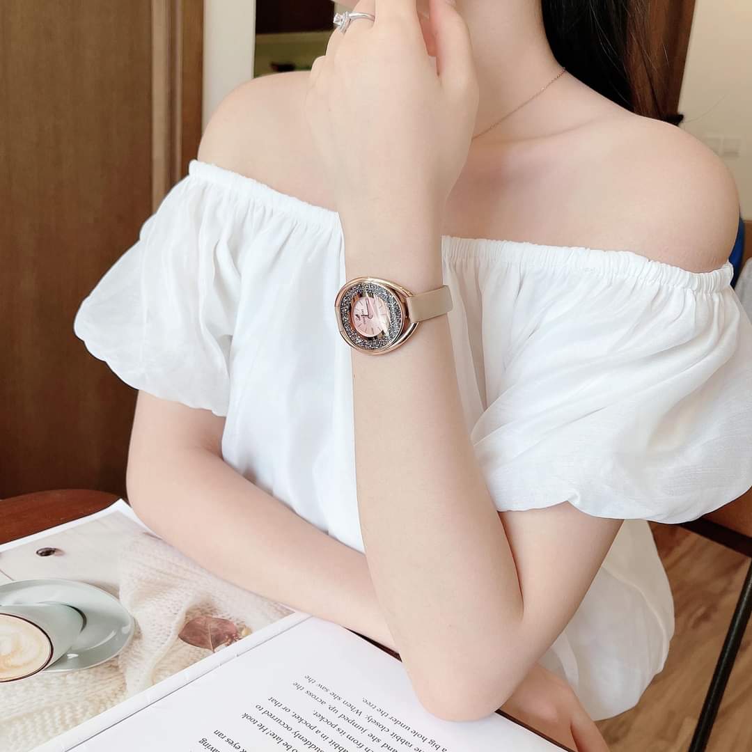 Ảnh 4 của (ĐỒNG HỒ NỮ) Swarovski Crystalline Oval Watch 5296319 37x43mm