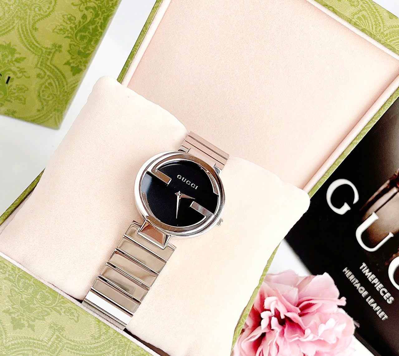 Ảnh 4 của (ĐỒNG HỒ NỮ) Gucci Interlocking G Black Watch 29mm YA133511