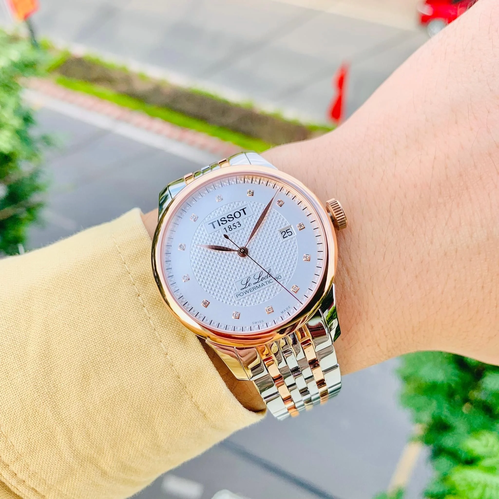 Ảnh 5 của (ĐỒNG HỒ NAM) (New) Tissot Le Locle Diamond DemiRose - T006.407.22.036.01 ( T0064072203601 ) 39.3mm