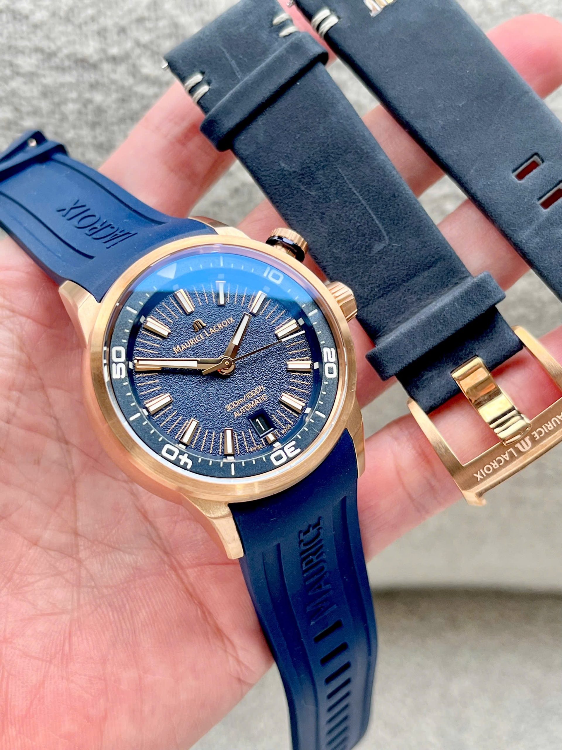 (ĐỒNG HỒ NAM) (NEW) MAURICE LACROIX PONTOS DIVER PT6248-BRZ0B-430-4 (PT6248BRZ0B4304)