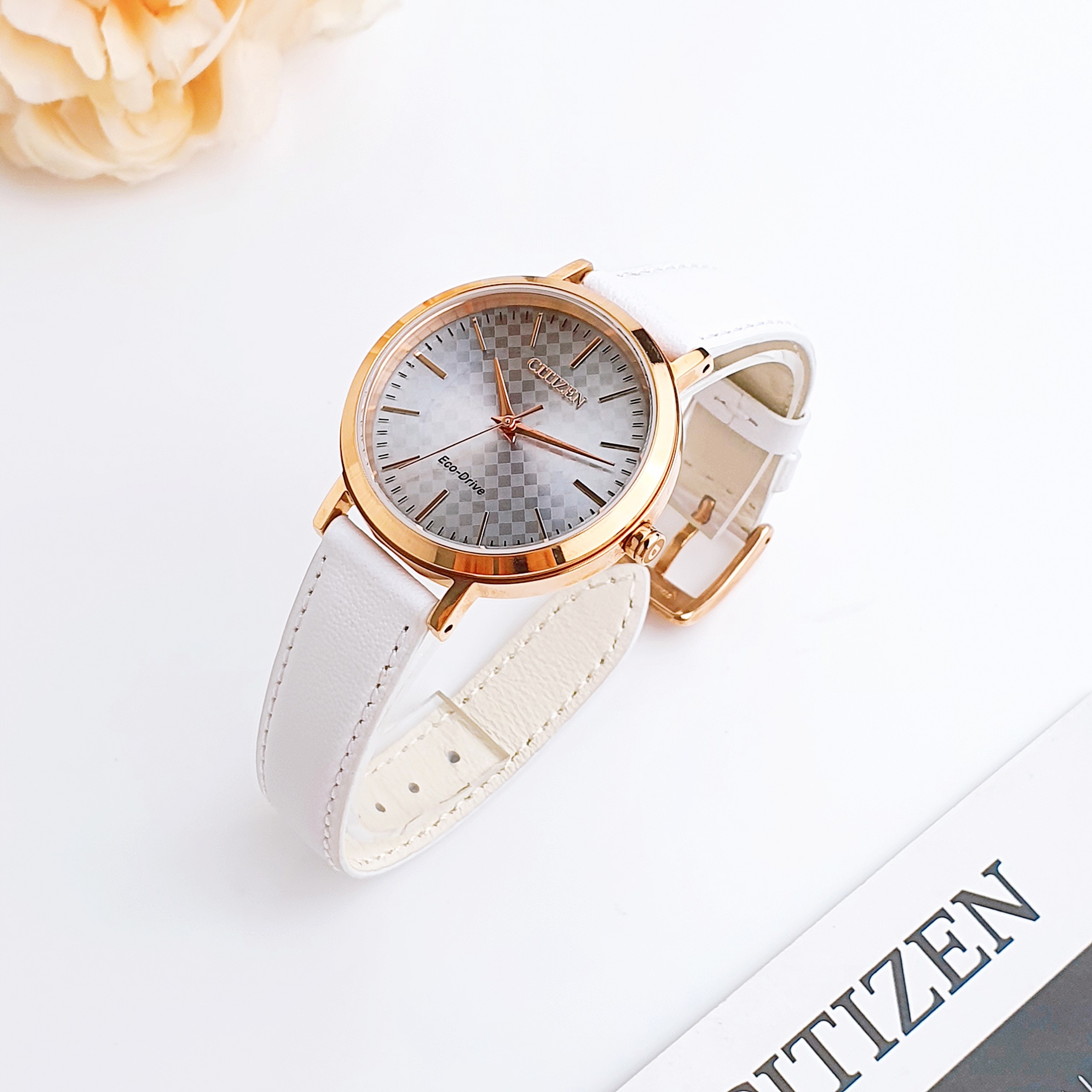 Ảnh 7 của (ĐỒNG HỒ NỮ) Citizen LTR Drive Watch EM0763-07A (Mix kèm dây da trắng) 36mm