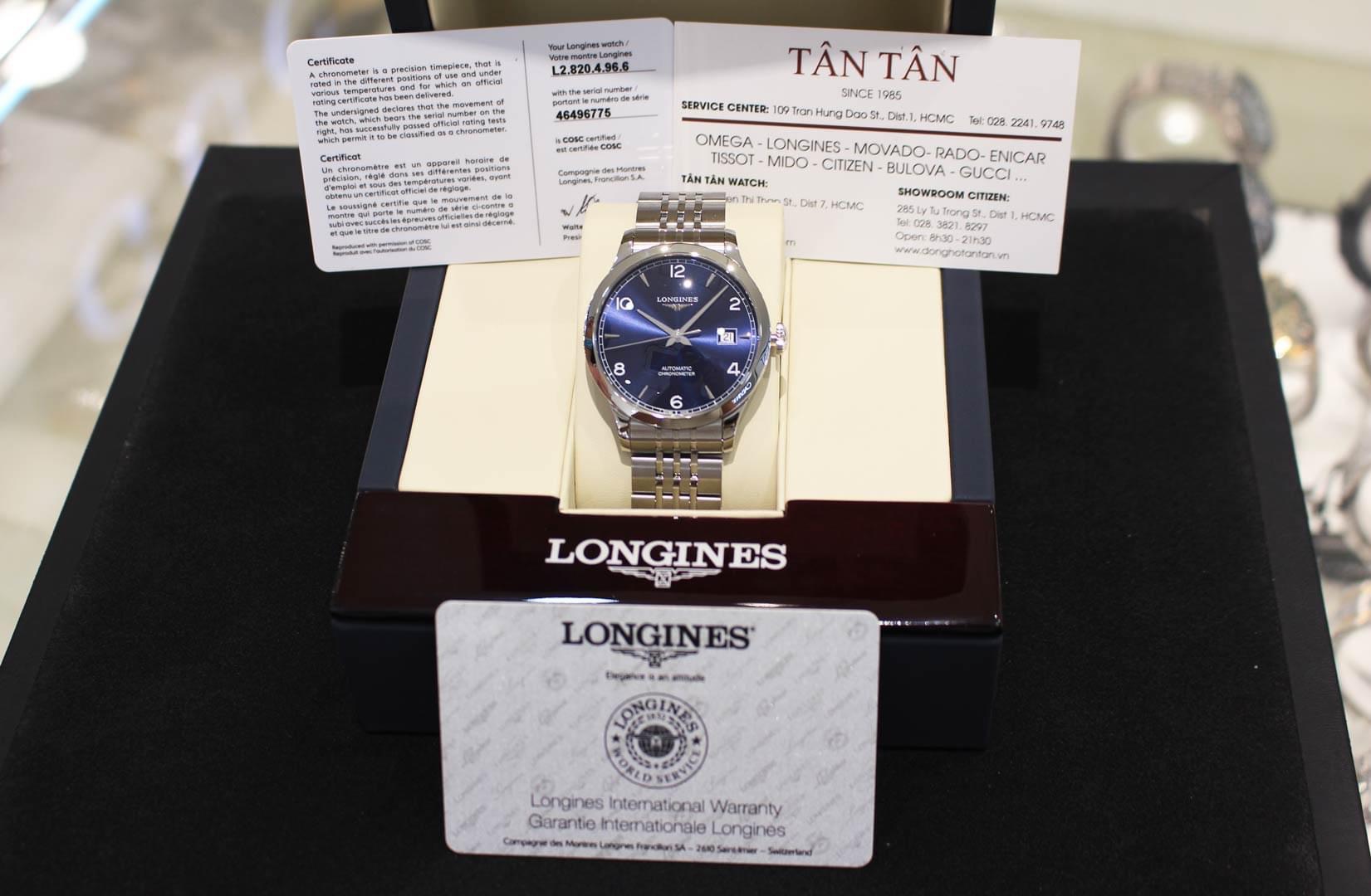Ảnh 6 của Đồng Hồ Longines L2.820.4.96.6 - Record collection 38.5 mm - Steel - Bracelet