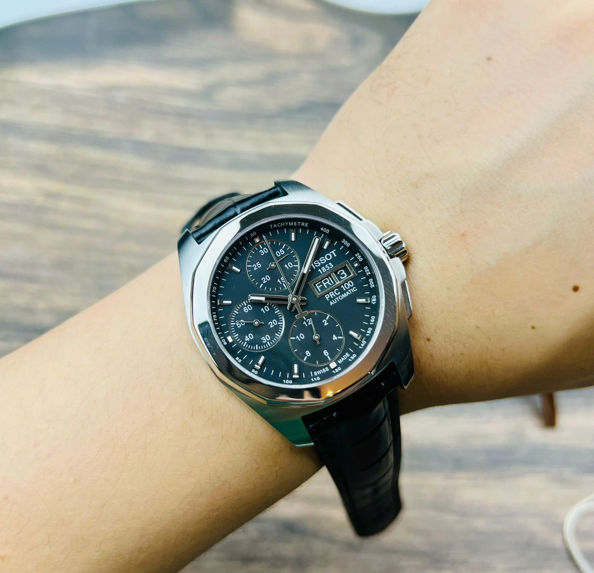 Ảnh 5 của (ĐỒNG HỒ NAM) TISSOT PRC 100 QUADRATO CHRONOGRAPH T008.414.16.051.00 ( T0084141605100 ) 39mm