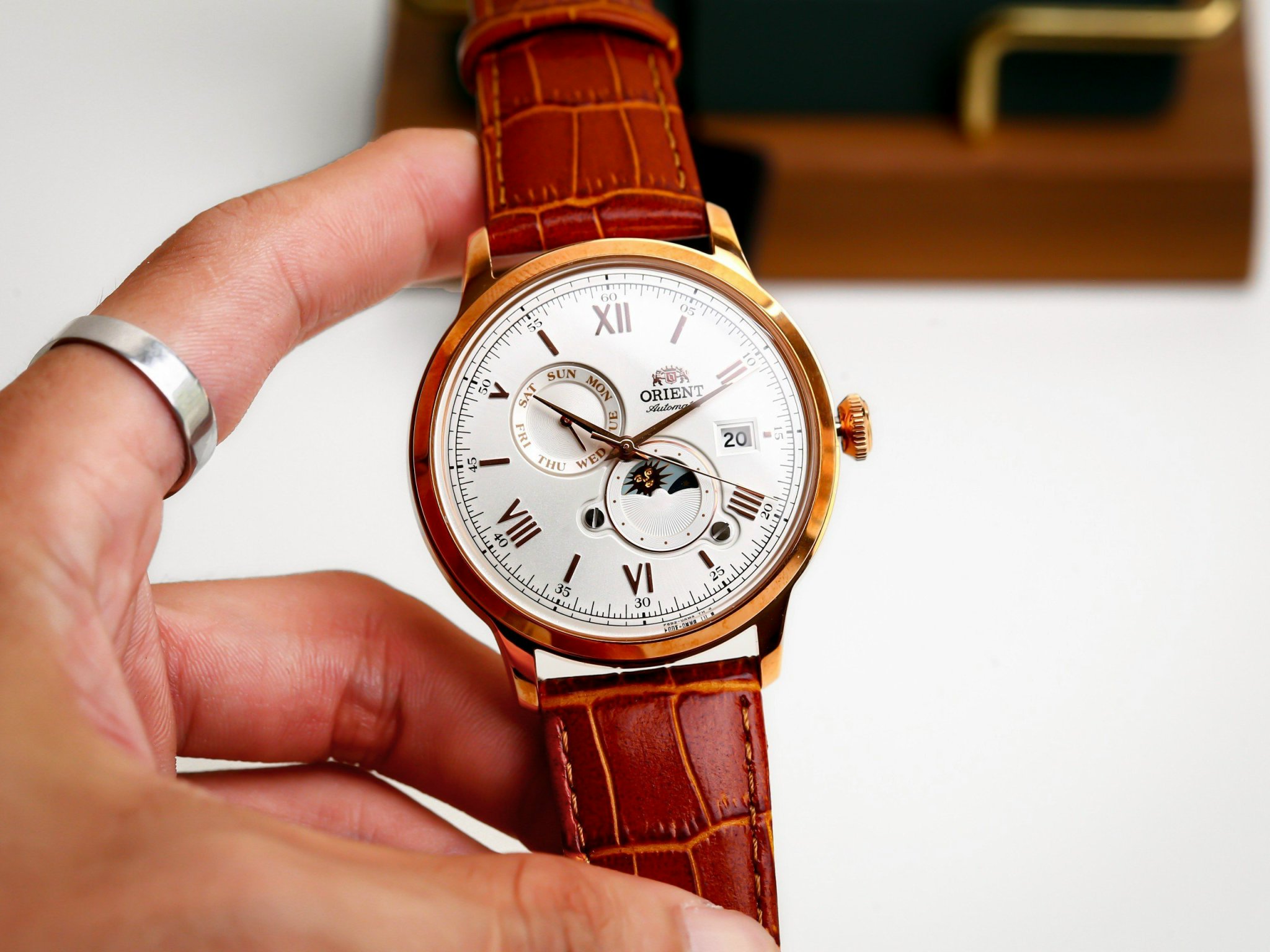 Ảnh 4 của (ĐỒNG HỒ NAM) Orient Sun And Moon Bambino RA-AK0801S10B ( RA-AK0801S ) 41,5mm