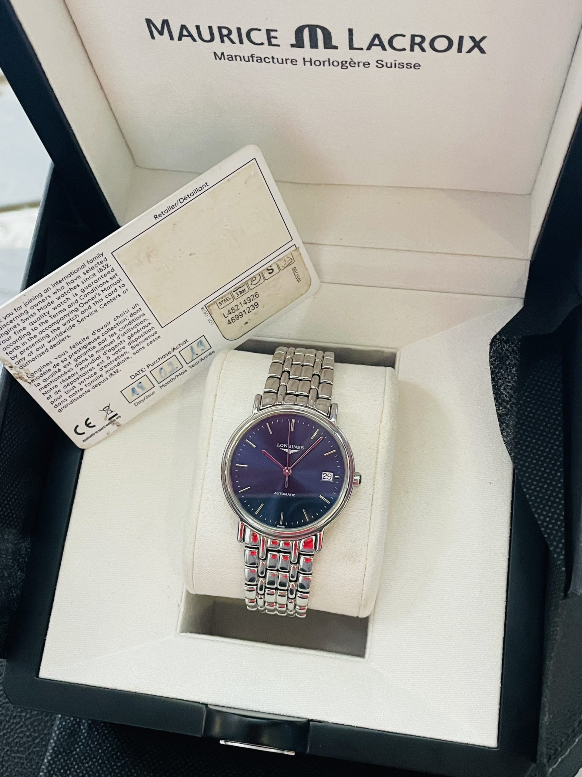[HÀNG LƯỚT] LONGINES PRÉSENCE L4.821.4.92.6 Automatic Watch 34.5mm