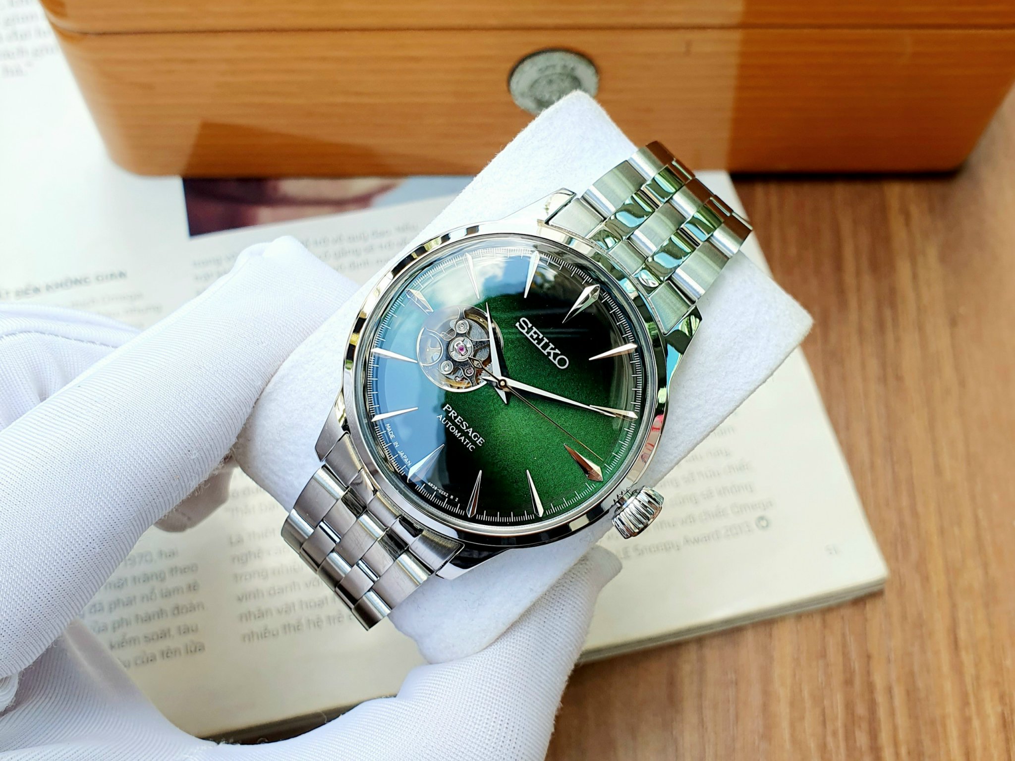 Ảnh 4 của (ĐỒNG HỒ NAM) Seiko Presage Cocktail SSA441J1 ( SSA441 ) 40.5mm Time 'Grasshopper' Made In Japan- SARY201