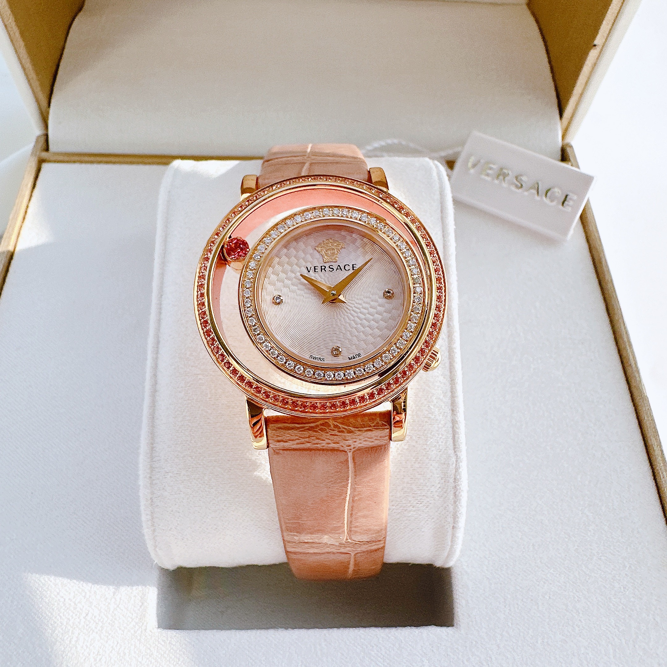 (ĐỒNG HỒ NỮ) Versace VDA060014 Venus Stainless Steel Watch 33mm