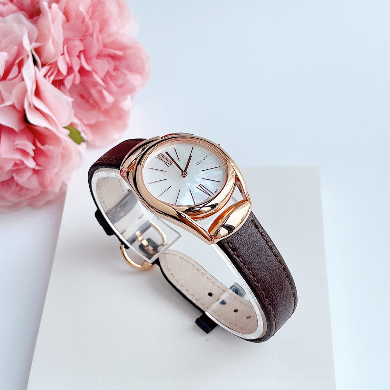 Ảnh 5 của (ĐỒNG HỒ NỮ) Gucci Horsebit Brown Women's Watch 30mm YA140507
