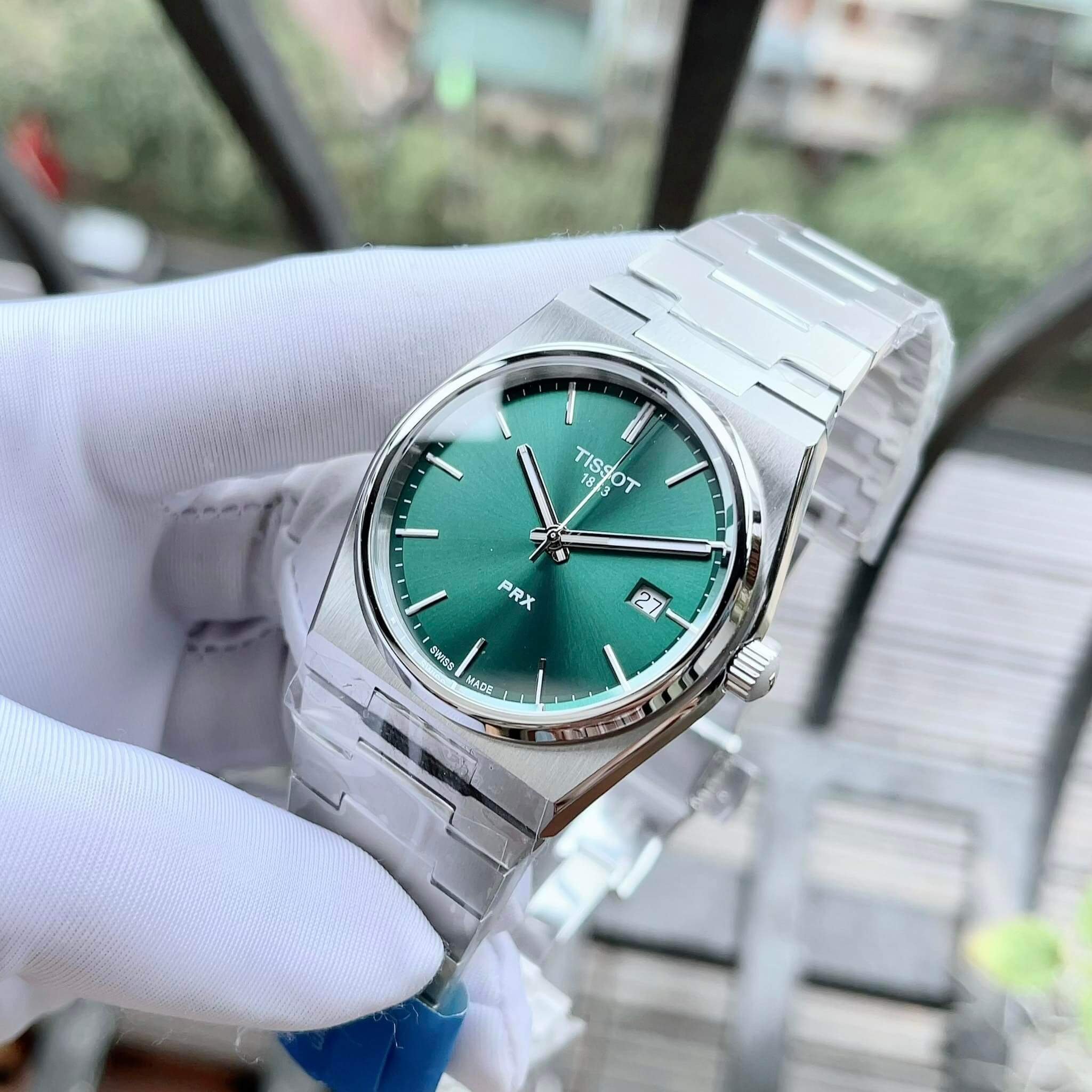 Ảnh 2 của ĐỒNG HỒ NAM Tissot PRX T-Classic Quartz Green Dial Men Watch T1374101109100