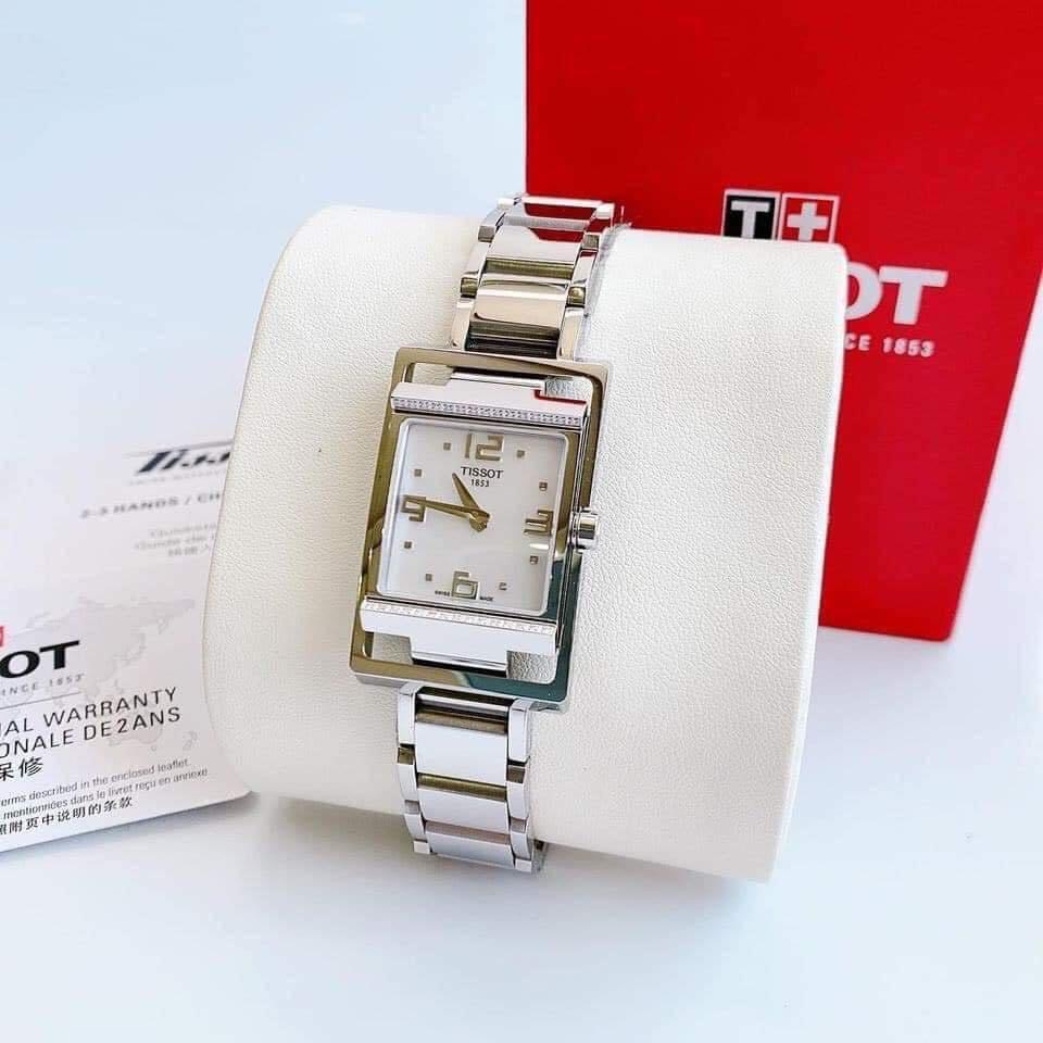 (ĐỒNG HỒ NỮ) Tissot T-Trend Mother of Pearl Dial Stainless Steel Diamond T032.309.11.117.01 ( T0323091111701 ) 25x41mm (~38mm tròn)