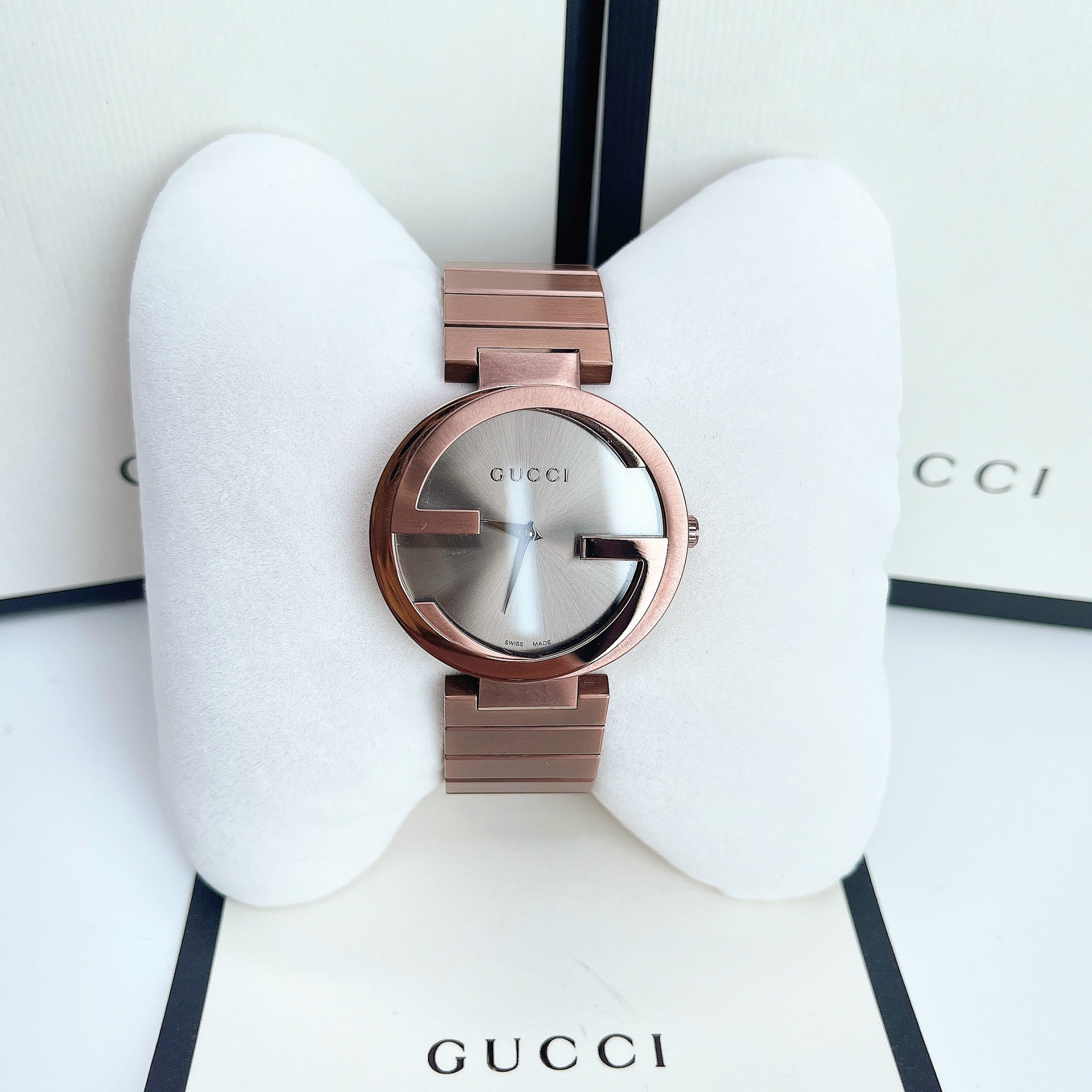 ĐỒNG HỒ NỮ GUCCI YA133317 Interlocking G Brown Dial Brown PVD Watch 37mm